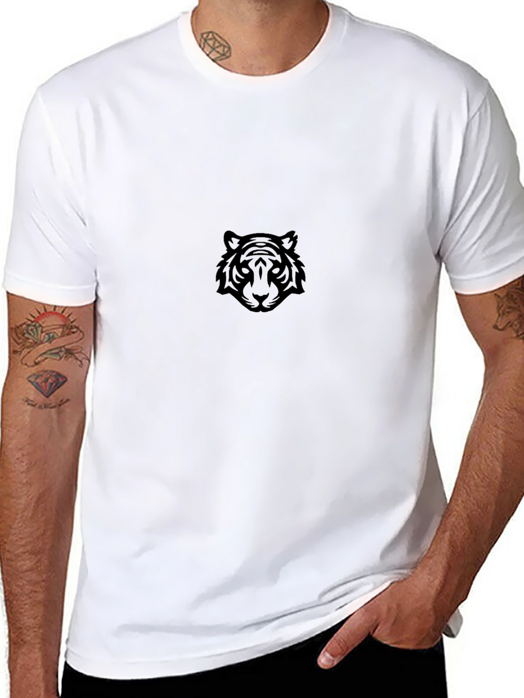 Black Tiger Graphic Tee - Stylish Casual Wear