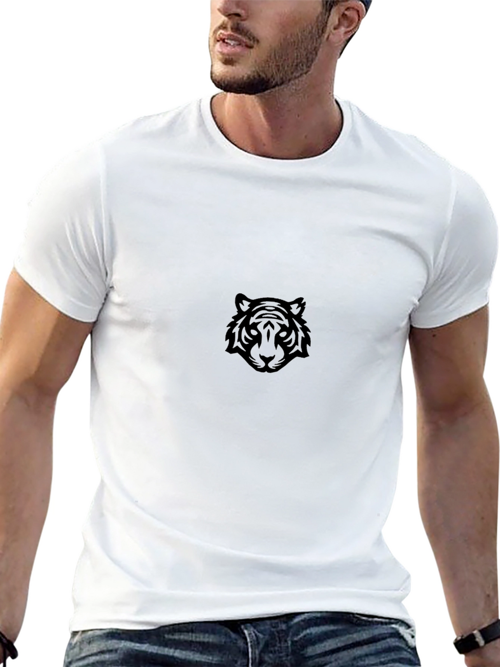 Black Tiger Graphic Tee - Stylish Casual Wear