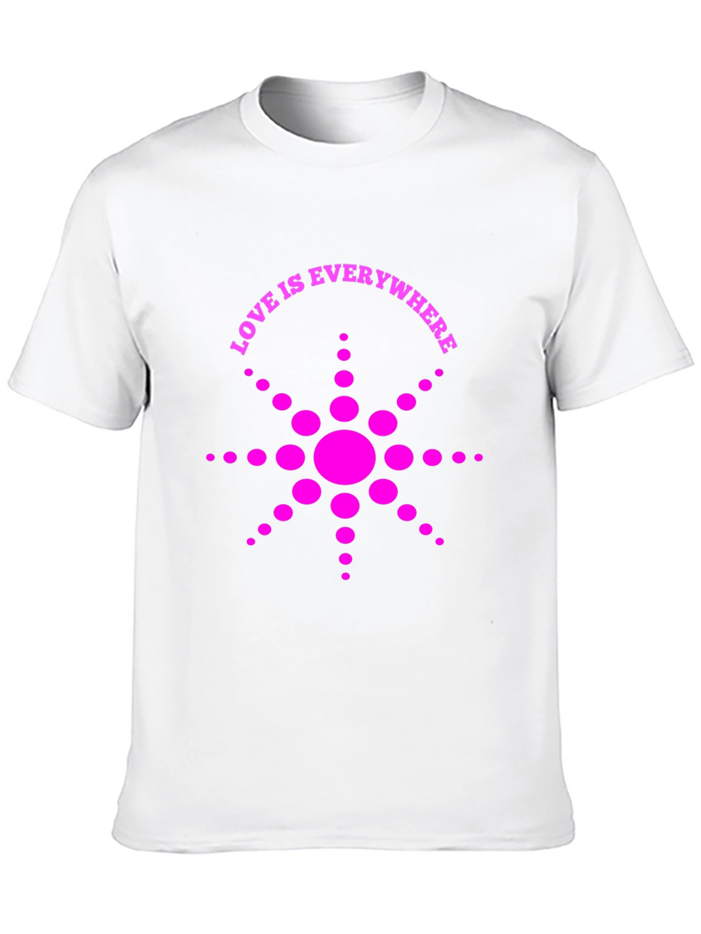 Love Is Everywhere T-Shirt - Black with Pink Graphic