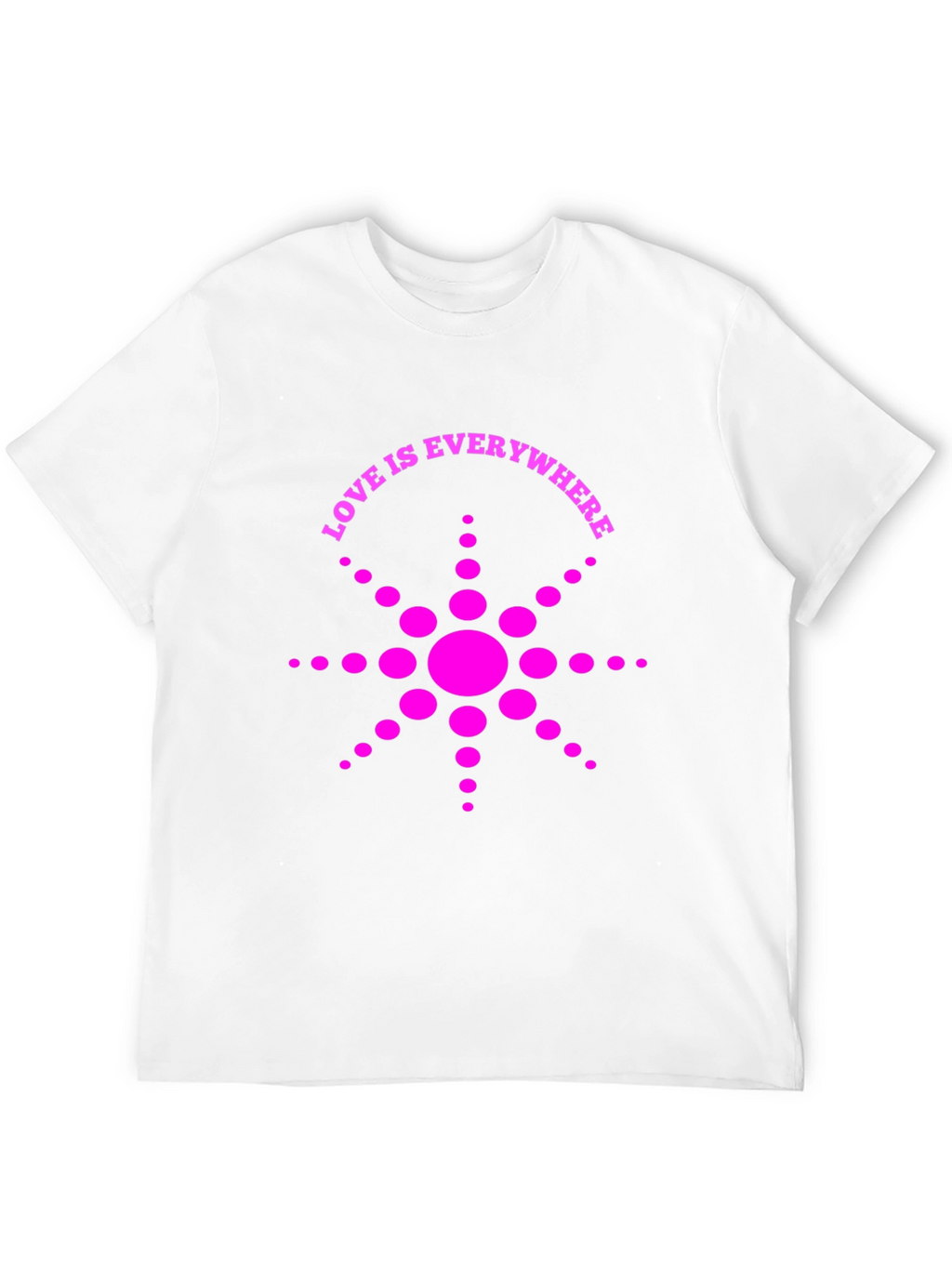 Love Is Everywhere T-Shirt - Black with Pink Graphic