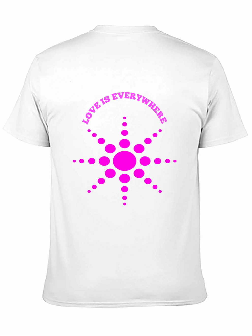 Love Is Everywhere T-Shirt - Black with Pink Graphic