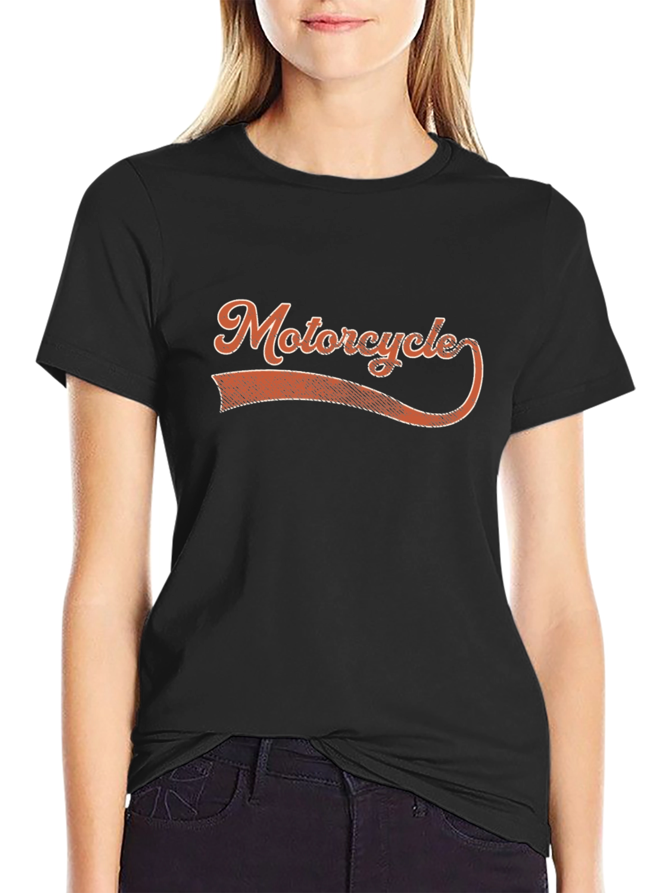 Vintage Motorcycle Graphic Tee - Black