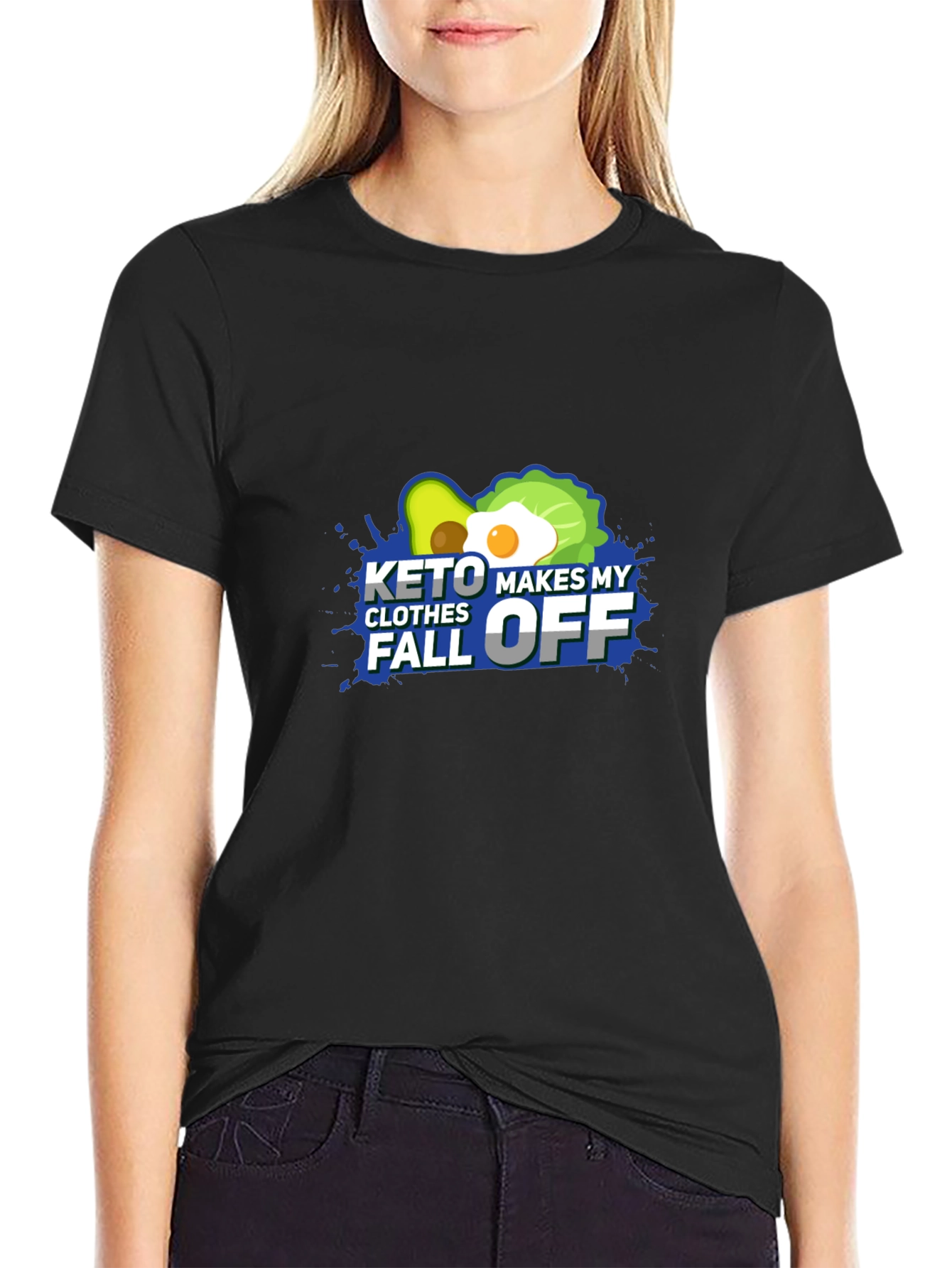 Keto Makes My Clothes Fall Off - Black T-Shirt