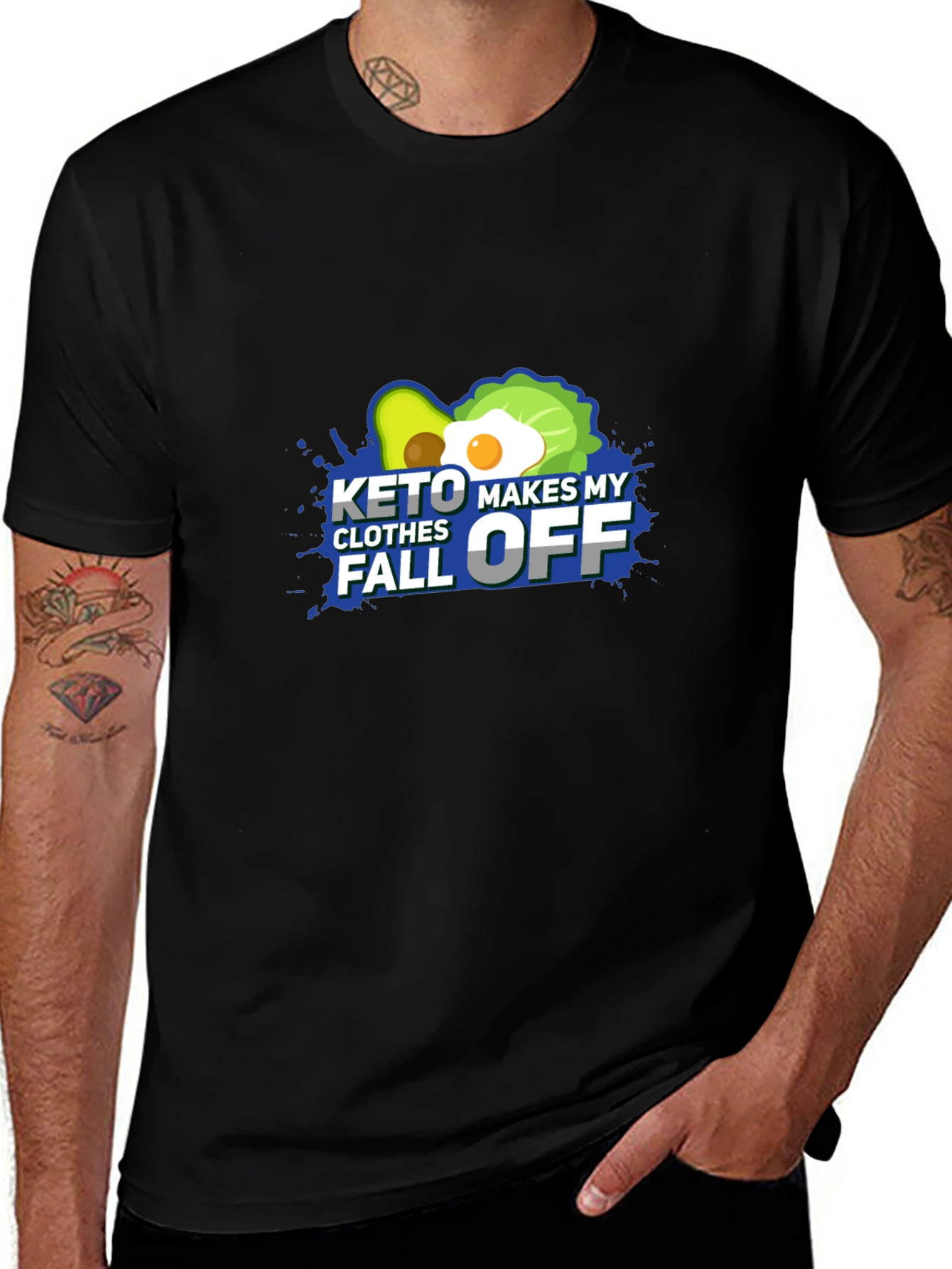 Keto Makes My Clothes Fall Off - Black T-Shirt
