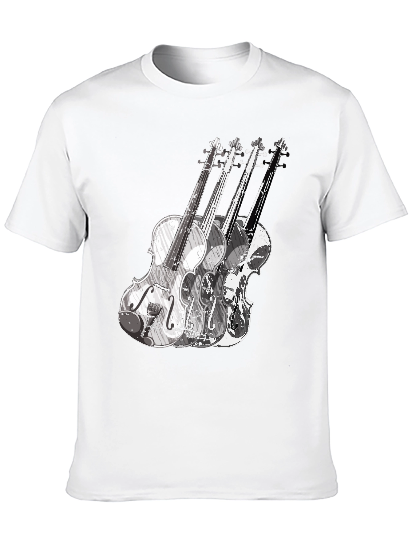 Violin Graphic Tee - Black Music T-Shirt