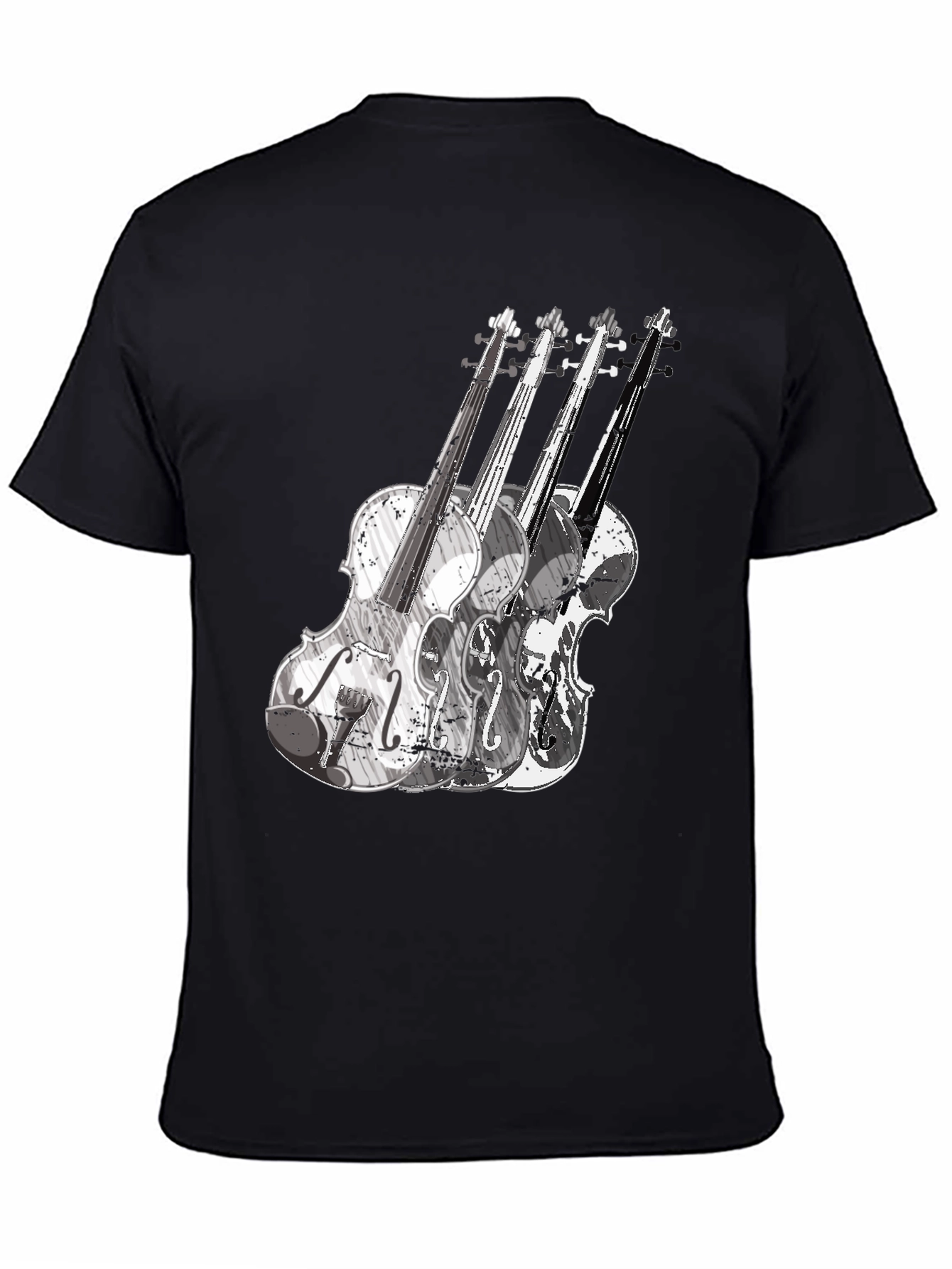 Violin Graphic Tee - Black Music T-Shirt