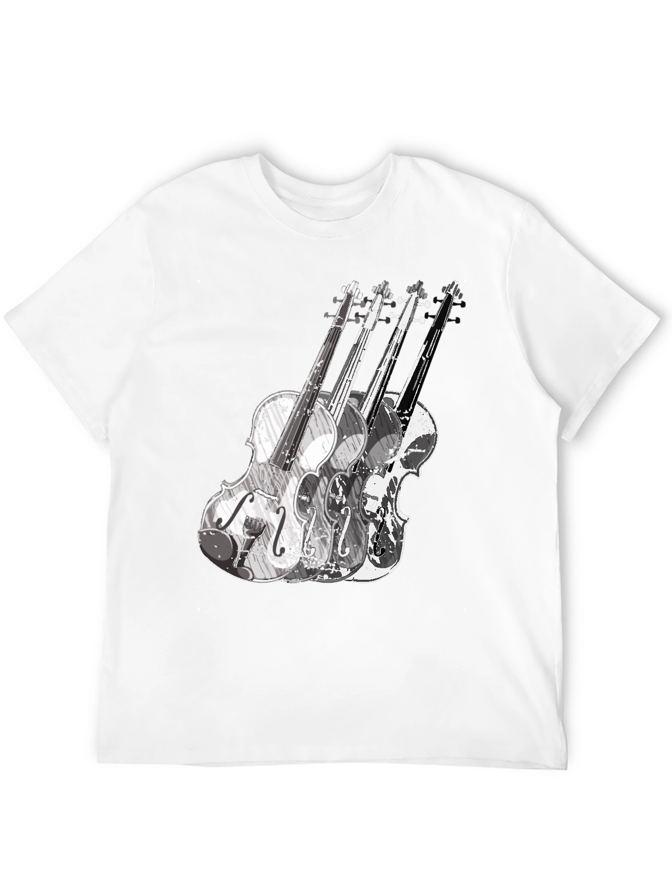 Violin Graphic Tee - Black Music T-Shirt