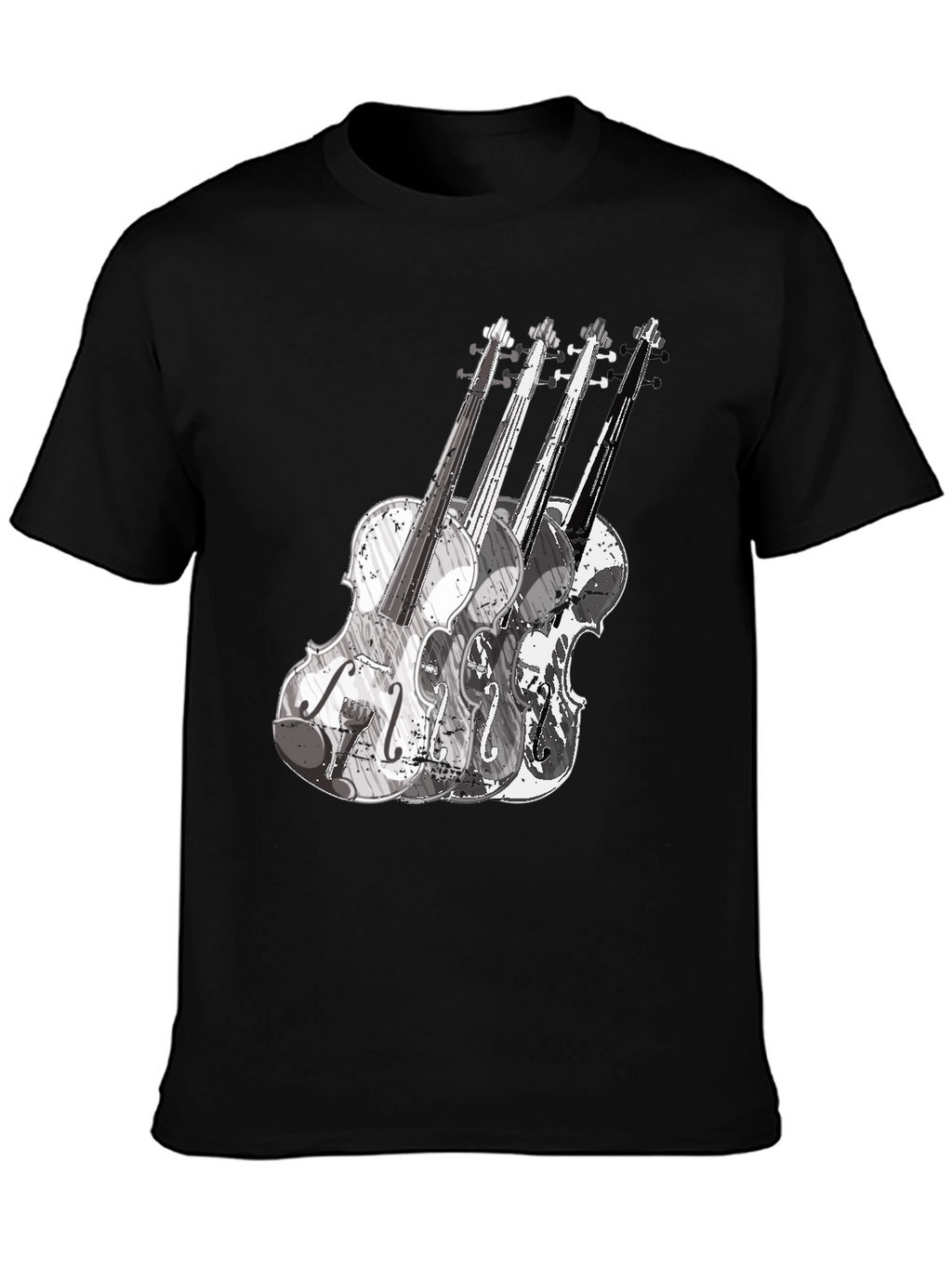Violin Graphic Tee - Black Music T-Shirt