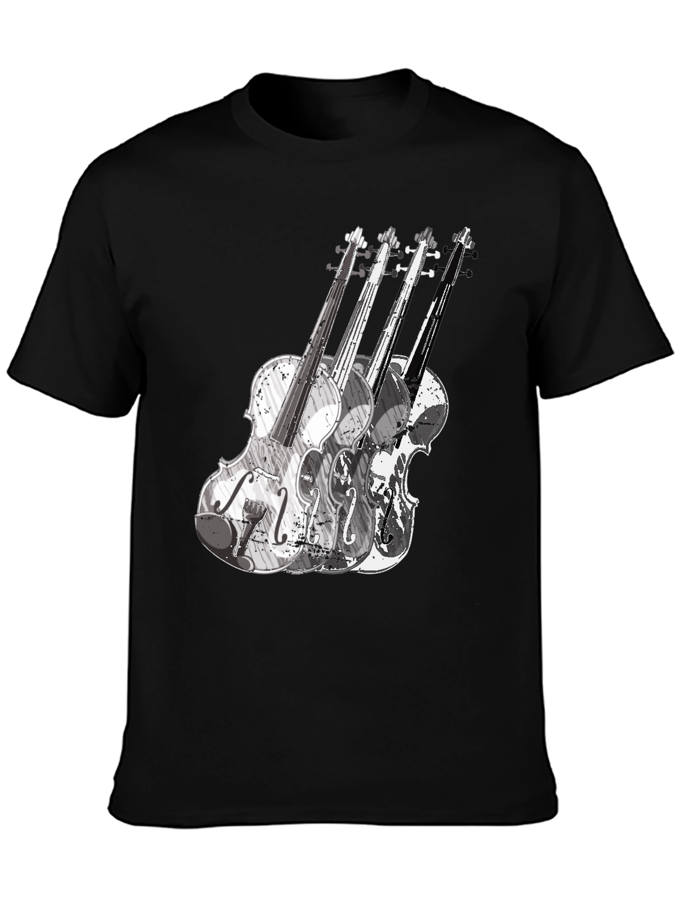 Violin Graphic Tee - Black Music T-Shirt