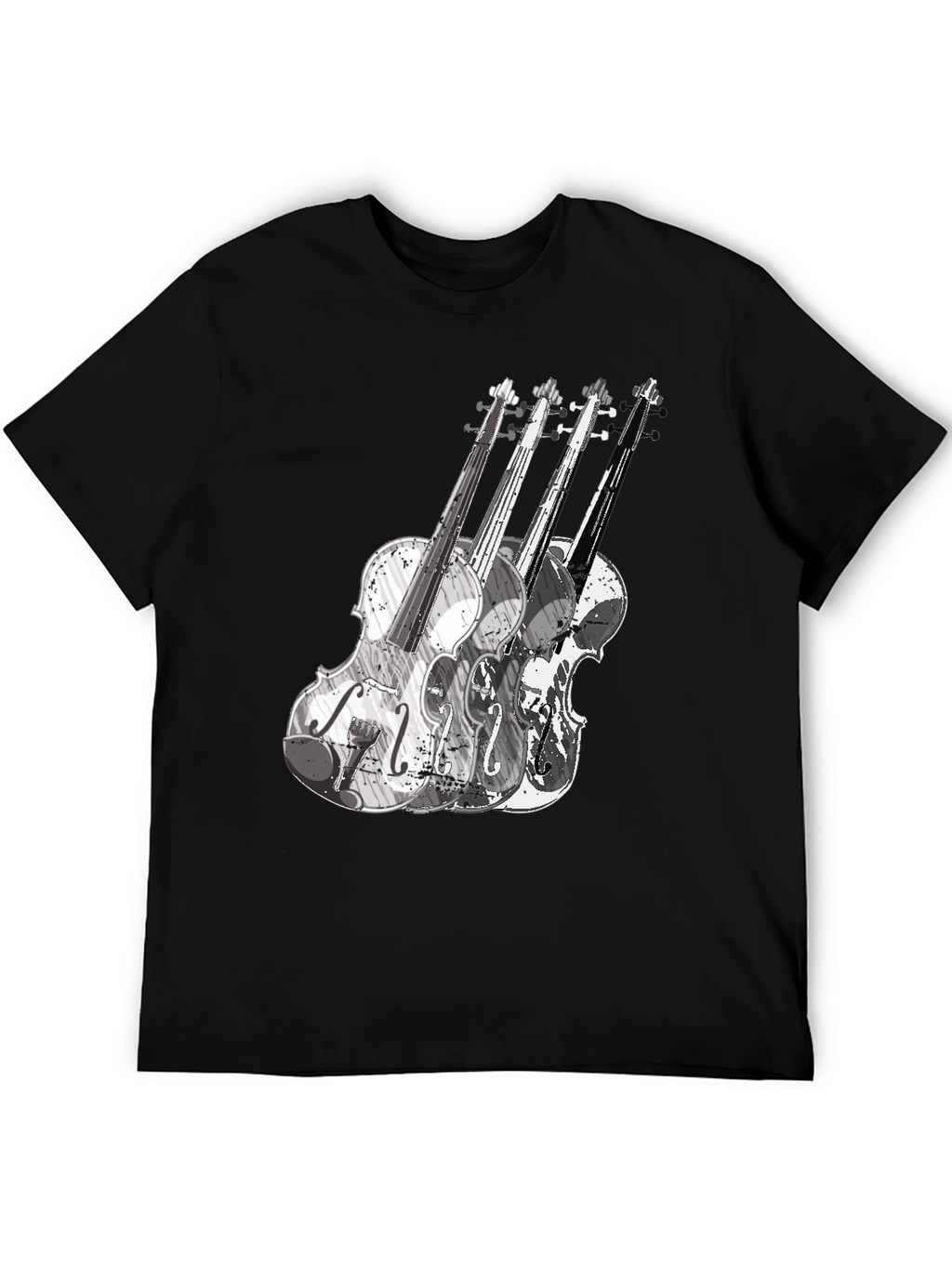 Violin Graphic Tee - Black Music T-Shirt