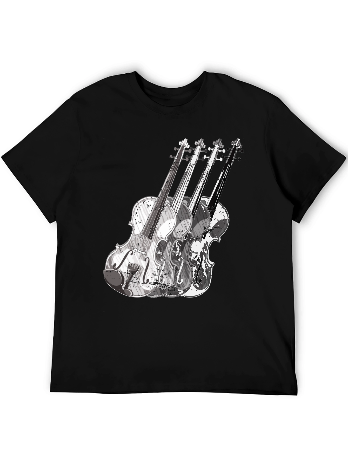Violin Graphic Tee - Black Music T-Shirt