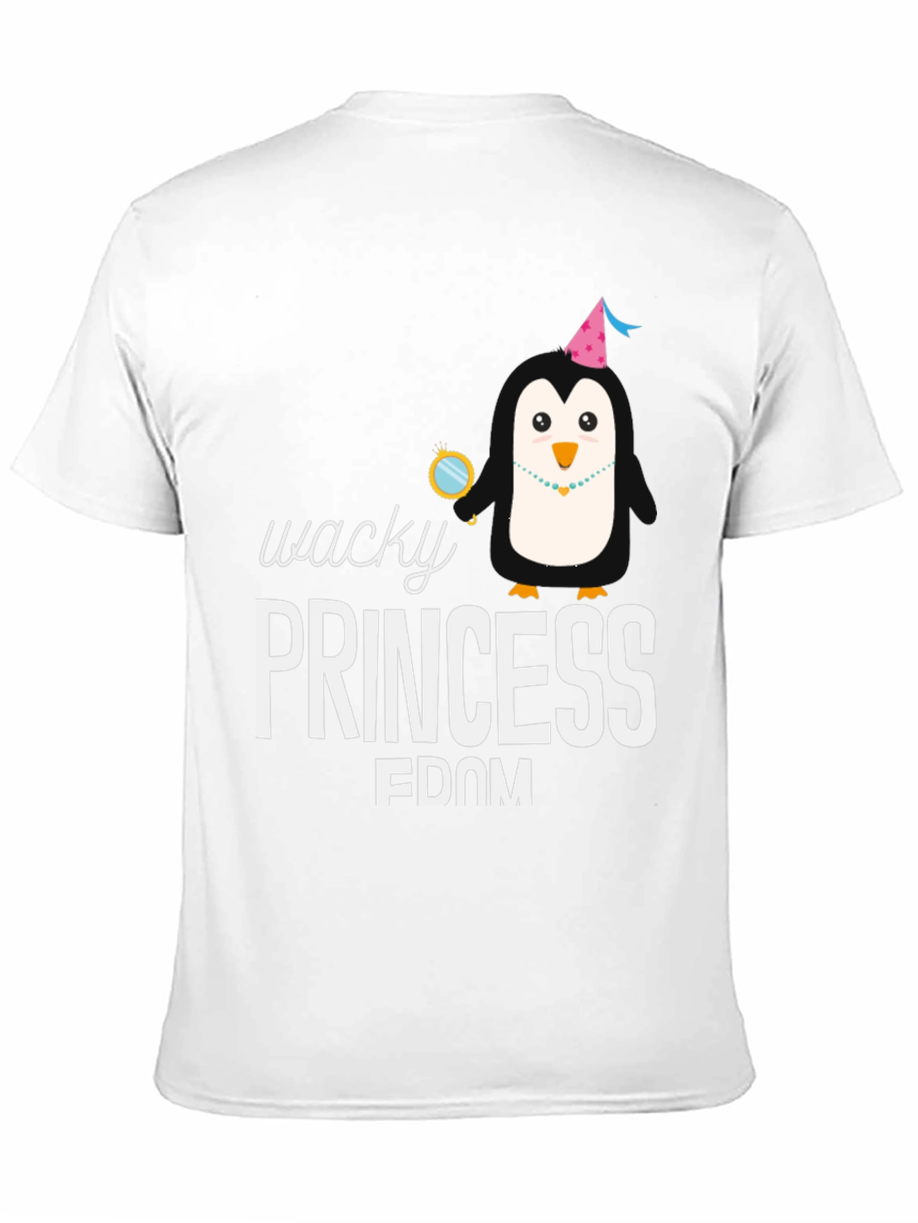 Wacky Princess Penguin T-Shirt - Black