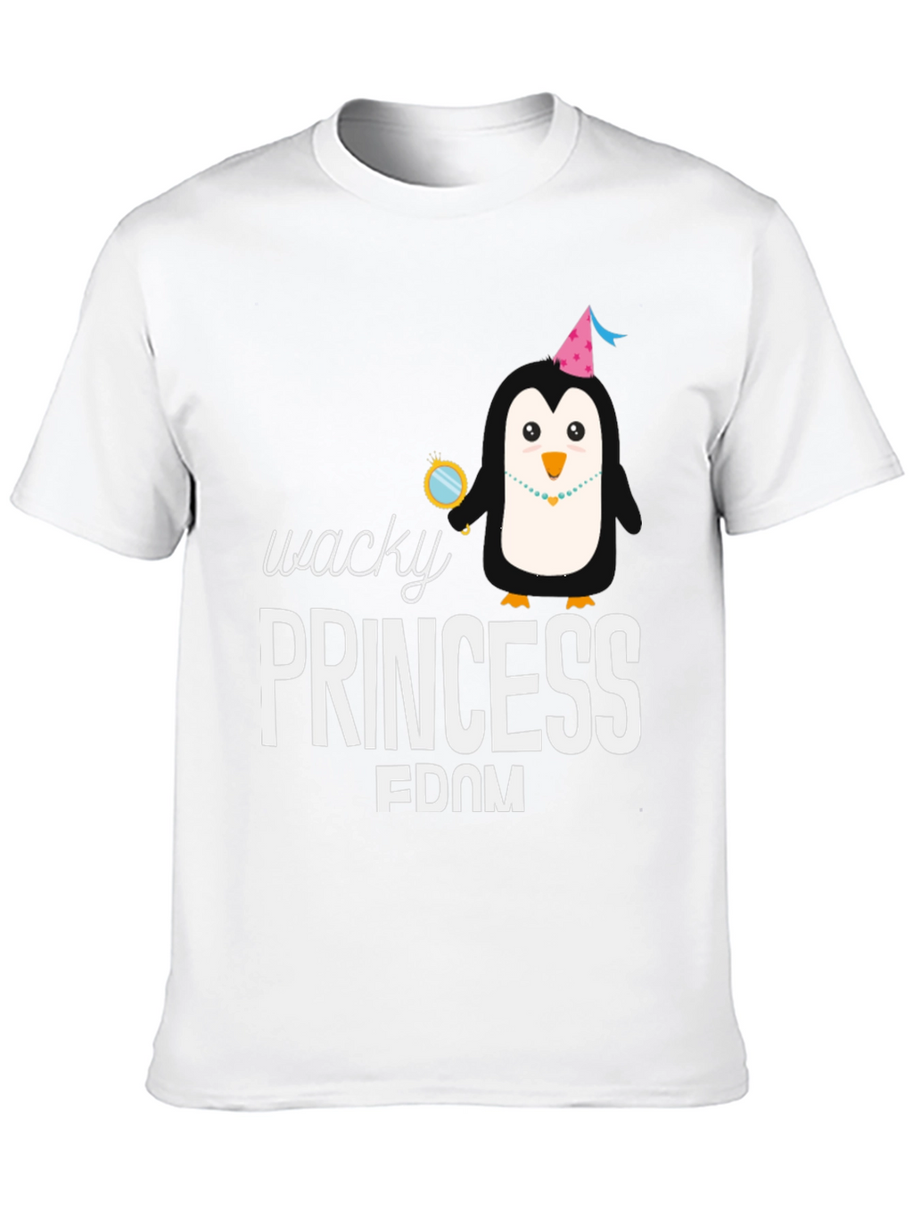 Wacky Princess Penguin T-Shirt - Black
