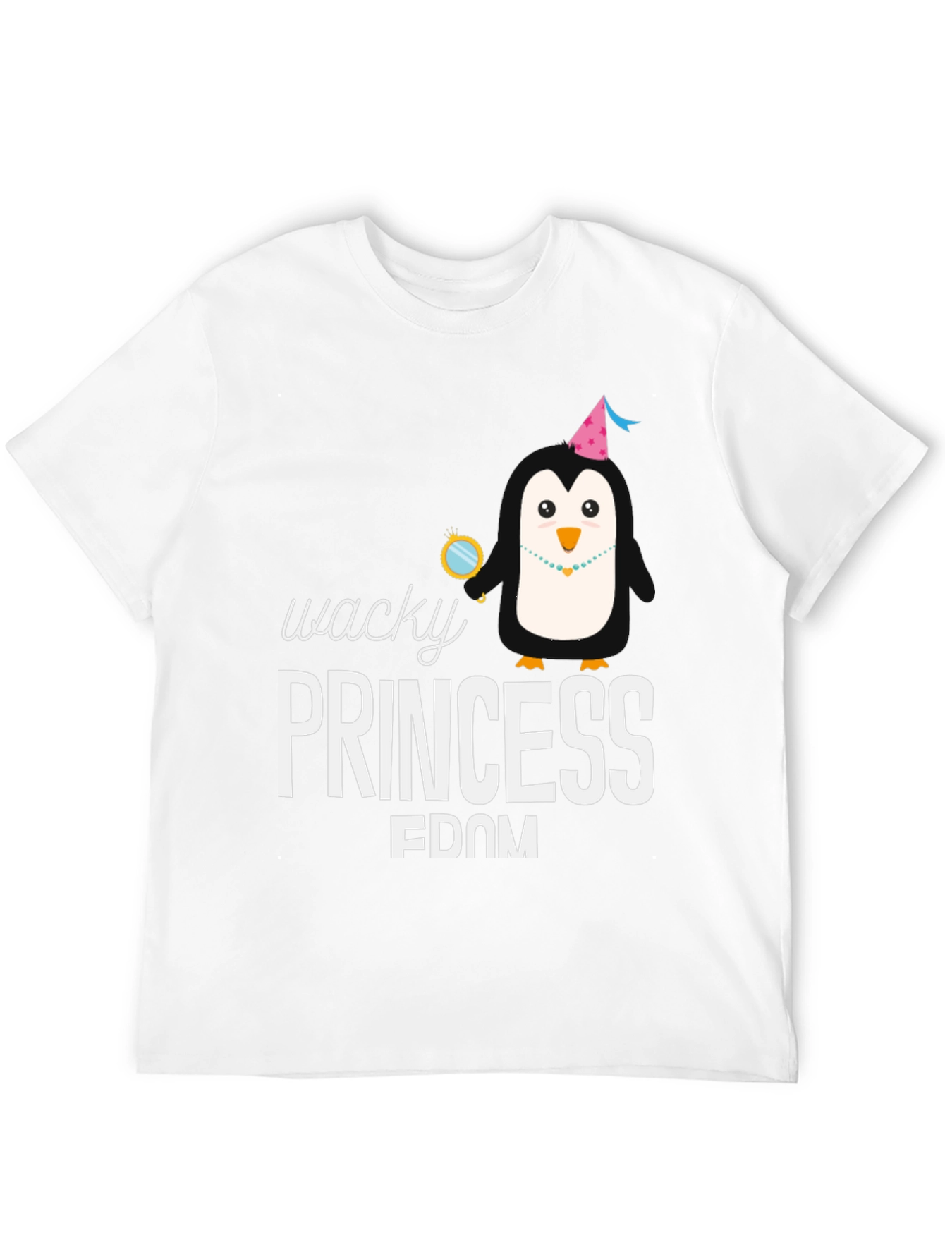 Wacky Princess Penguin T-Shirt - Black