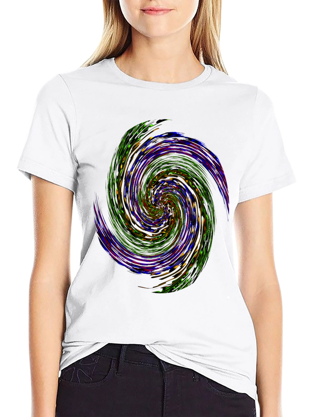 Vortex Graphic Tee - Abstract Swirl Design