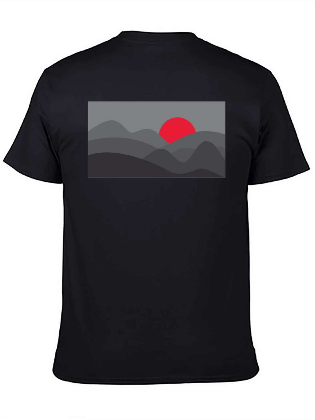 Sunset Mountain Graphic Tee - Black