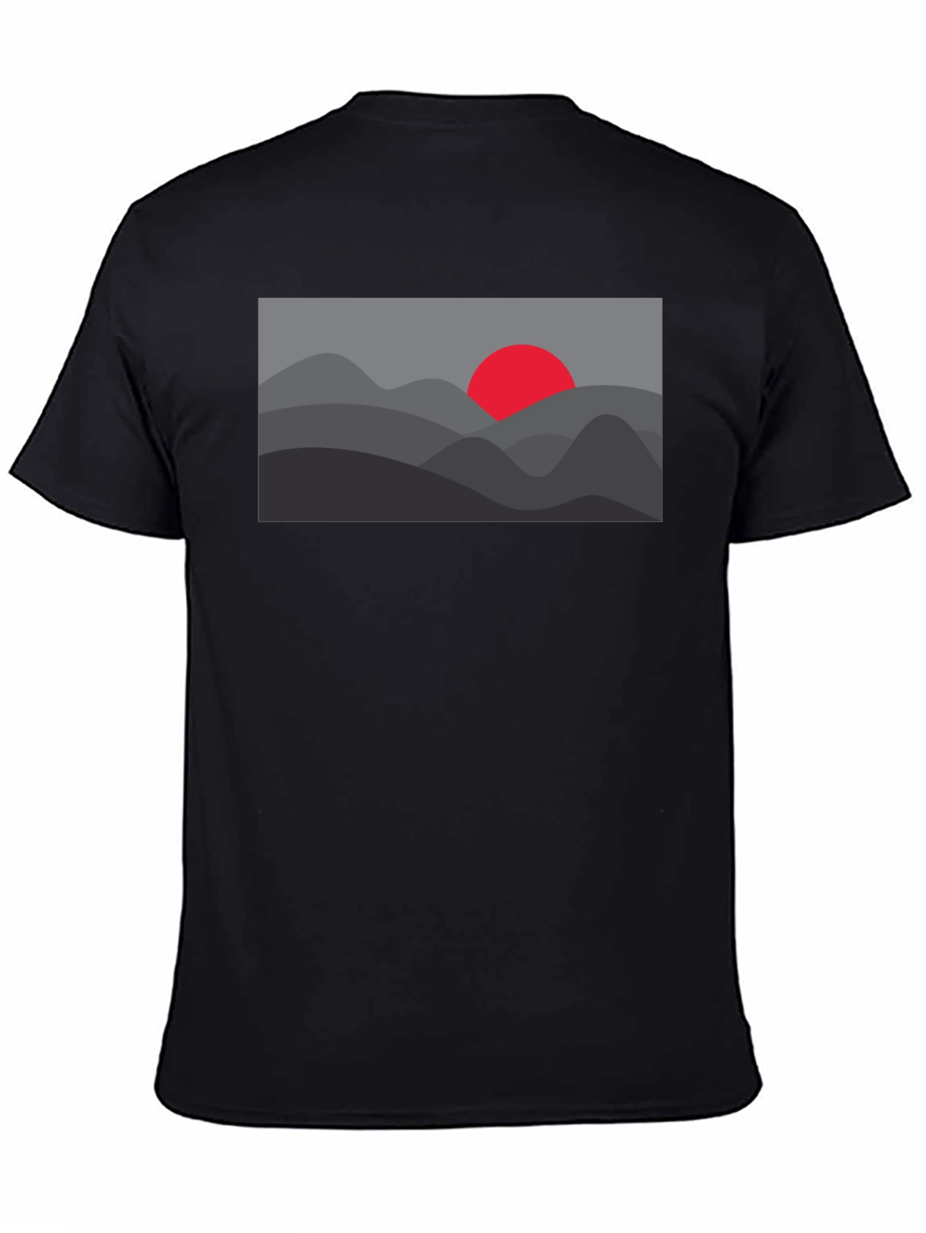 Sunset Mountain Graphic Tee - Black