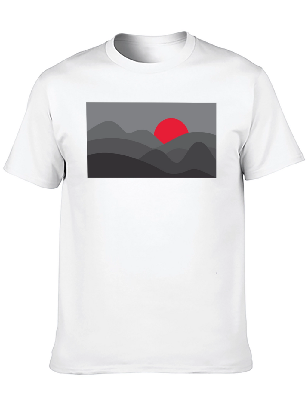 Sunset Mountain Graphic Tee - Black