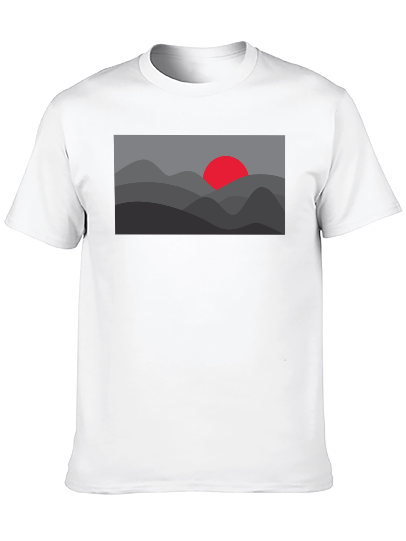 Sunset Mountain Graphic Tee - Black