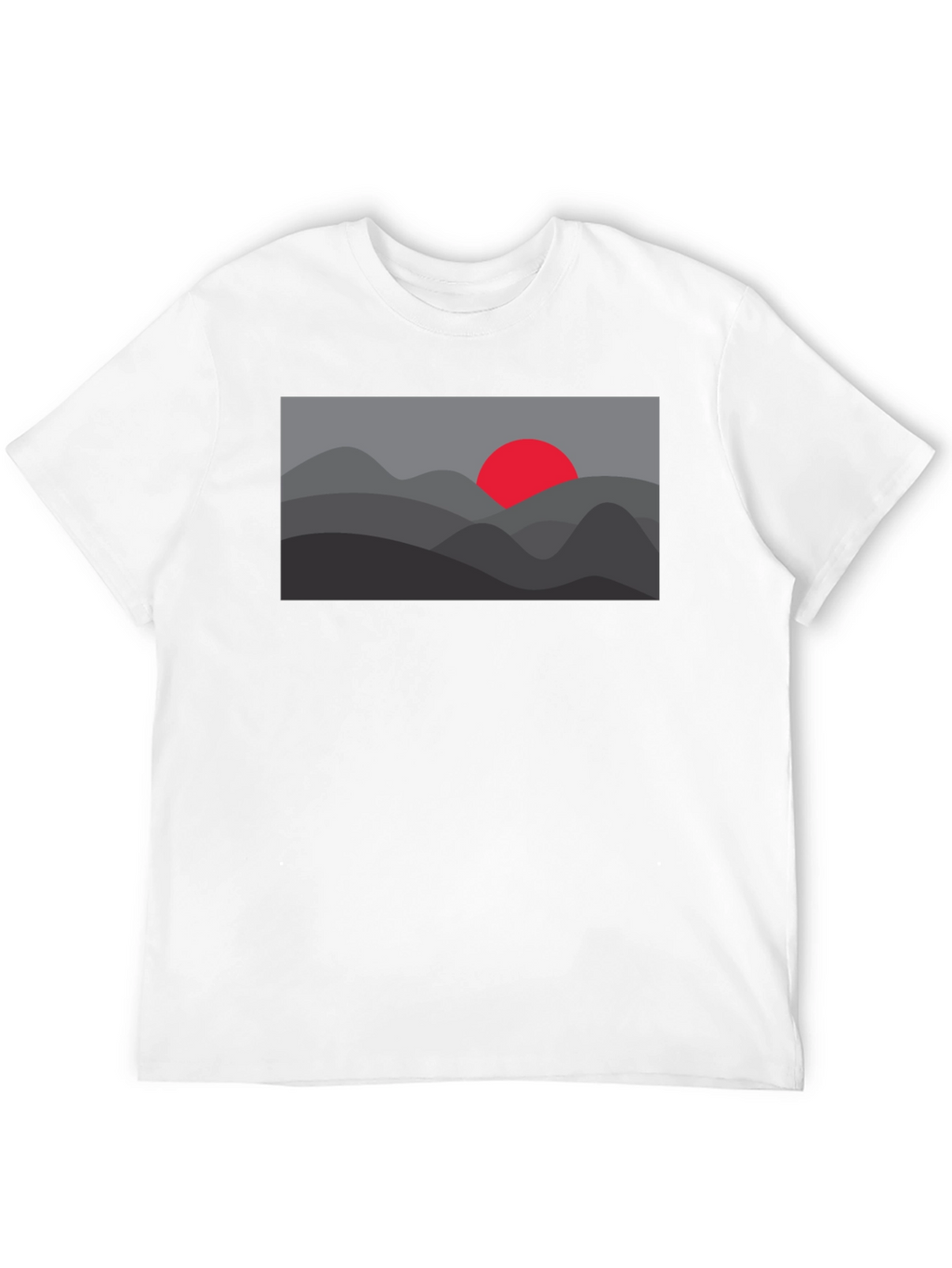 Sunset Mountain Graphic Tee - Black