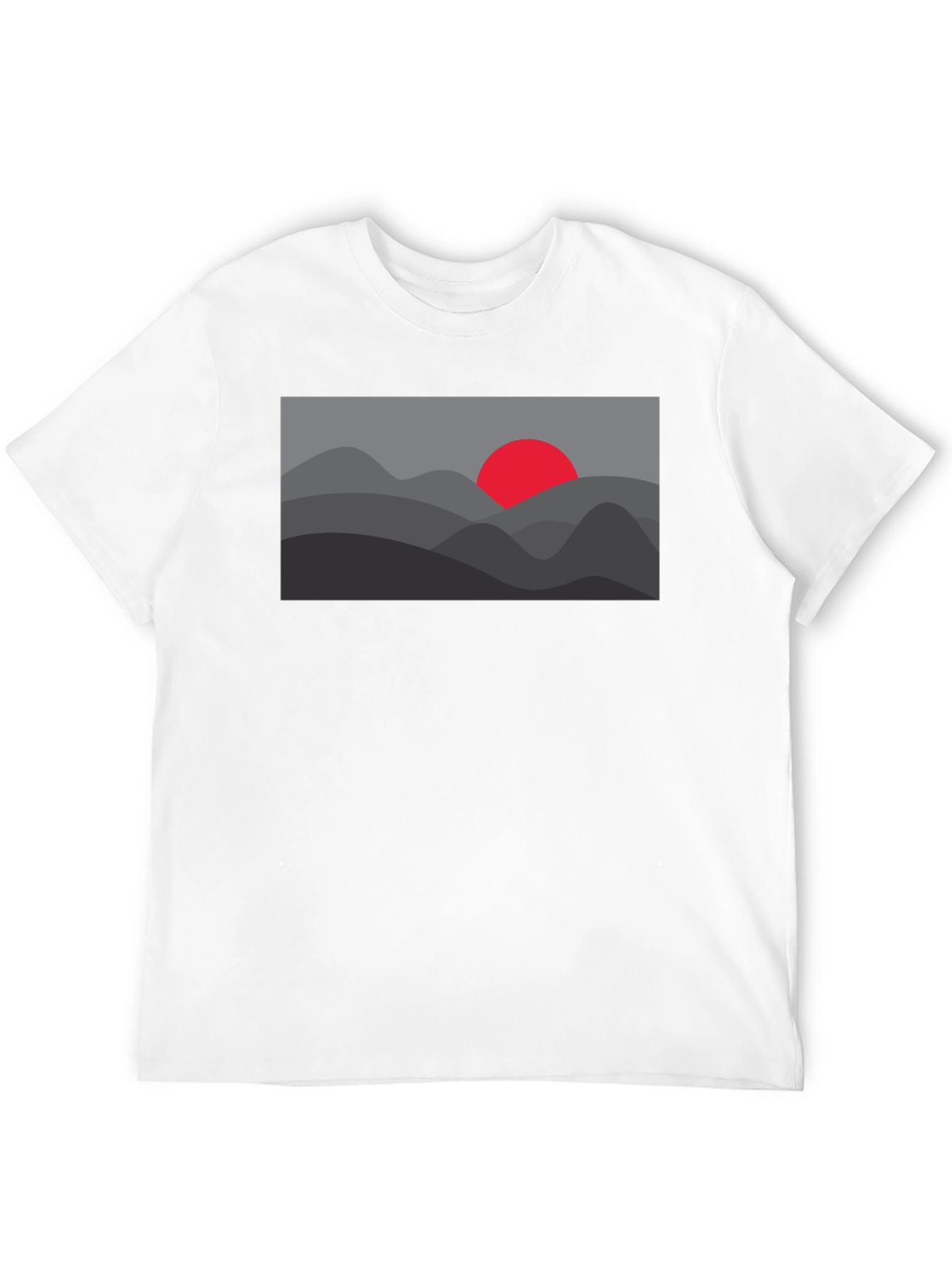 Sunset Mountain Graphic Tee - Black