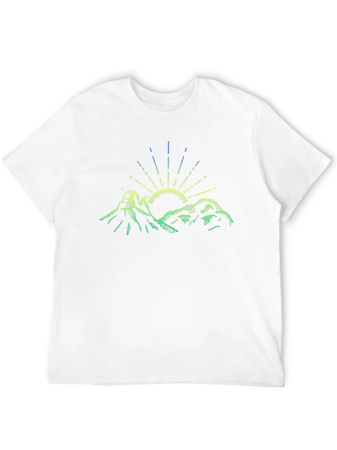 Mountain Sun Graphic Tee - Black Cotton T-Shirt