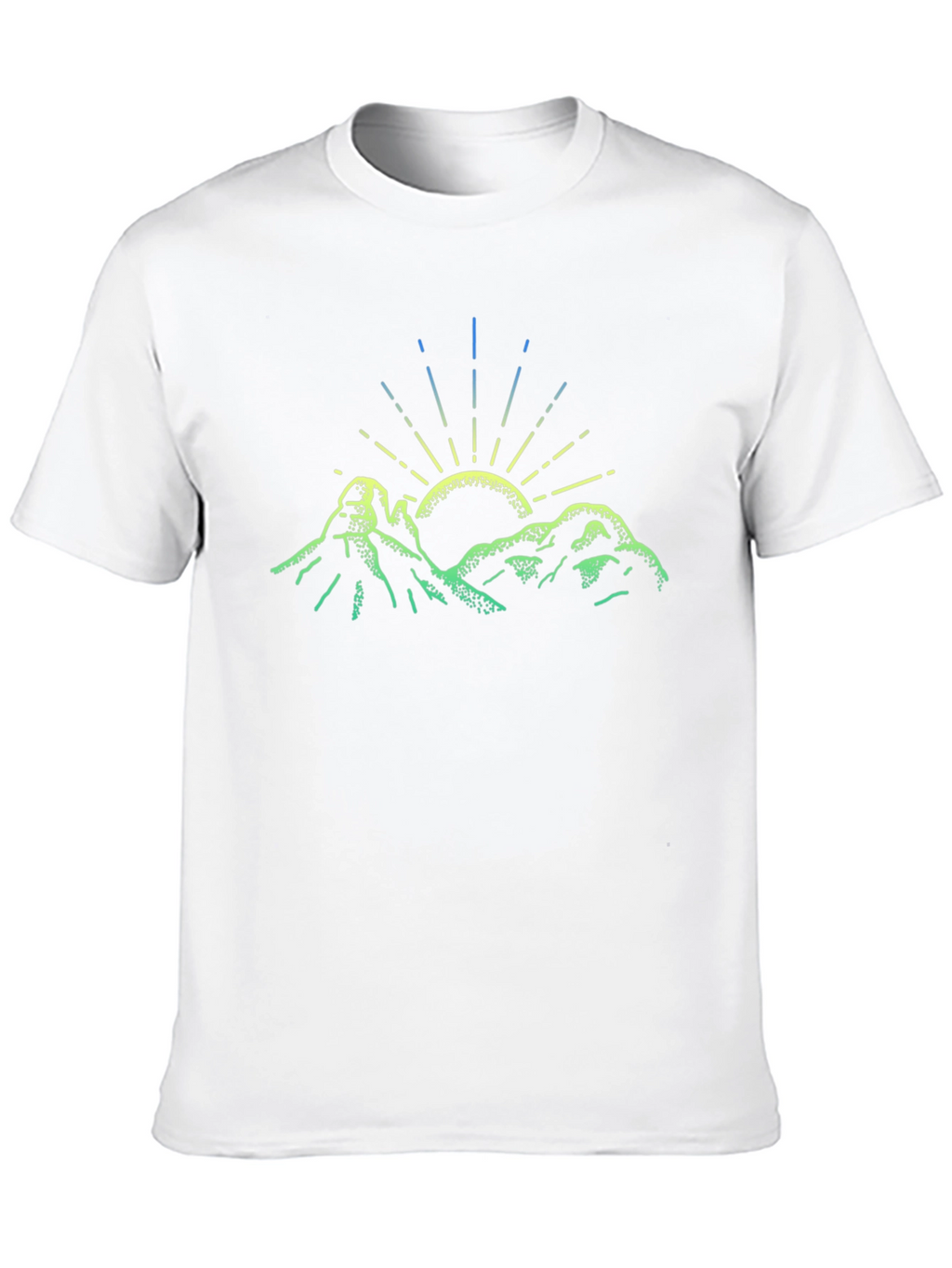 Mountain Sun Graphic Tee - Black Cotton T-Shirt
