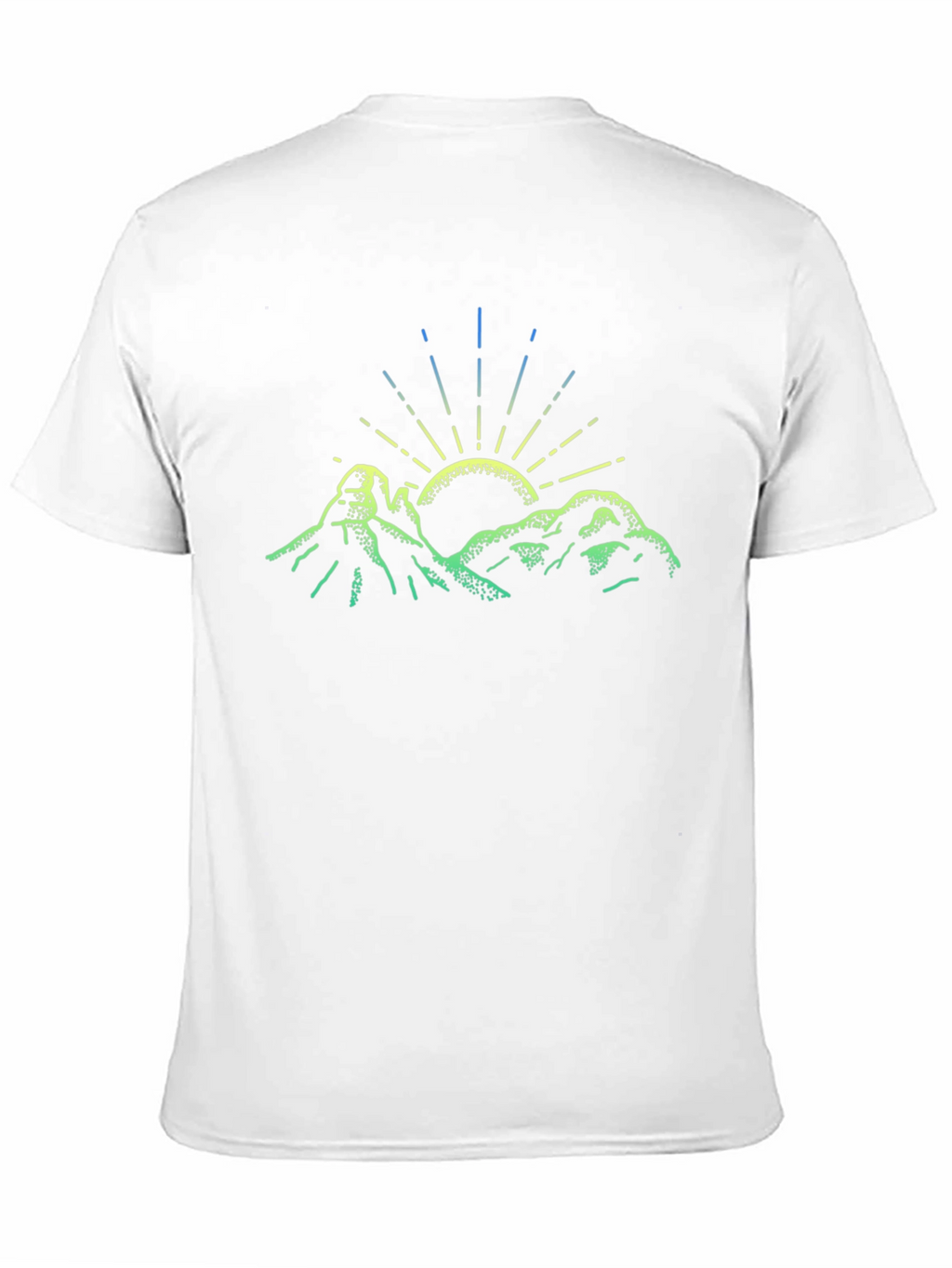 Mountain Sun Graphic Tee - Black Cotton T-Shirt