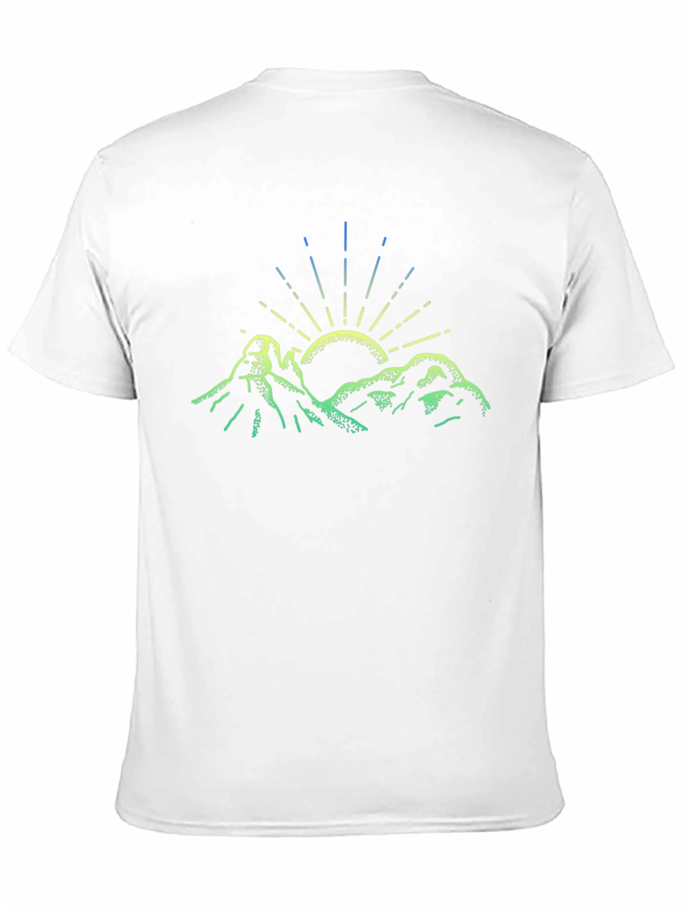 Mountain Sun Graphic Tee - Black Cotton T-Shirt
