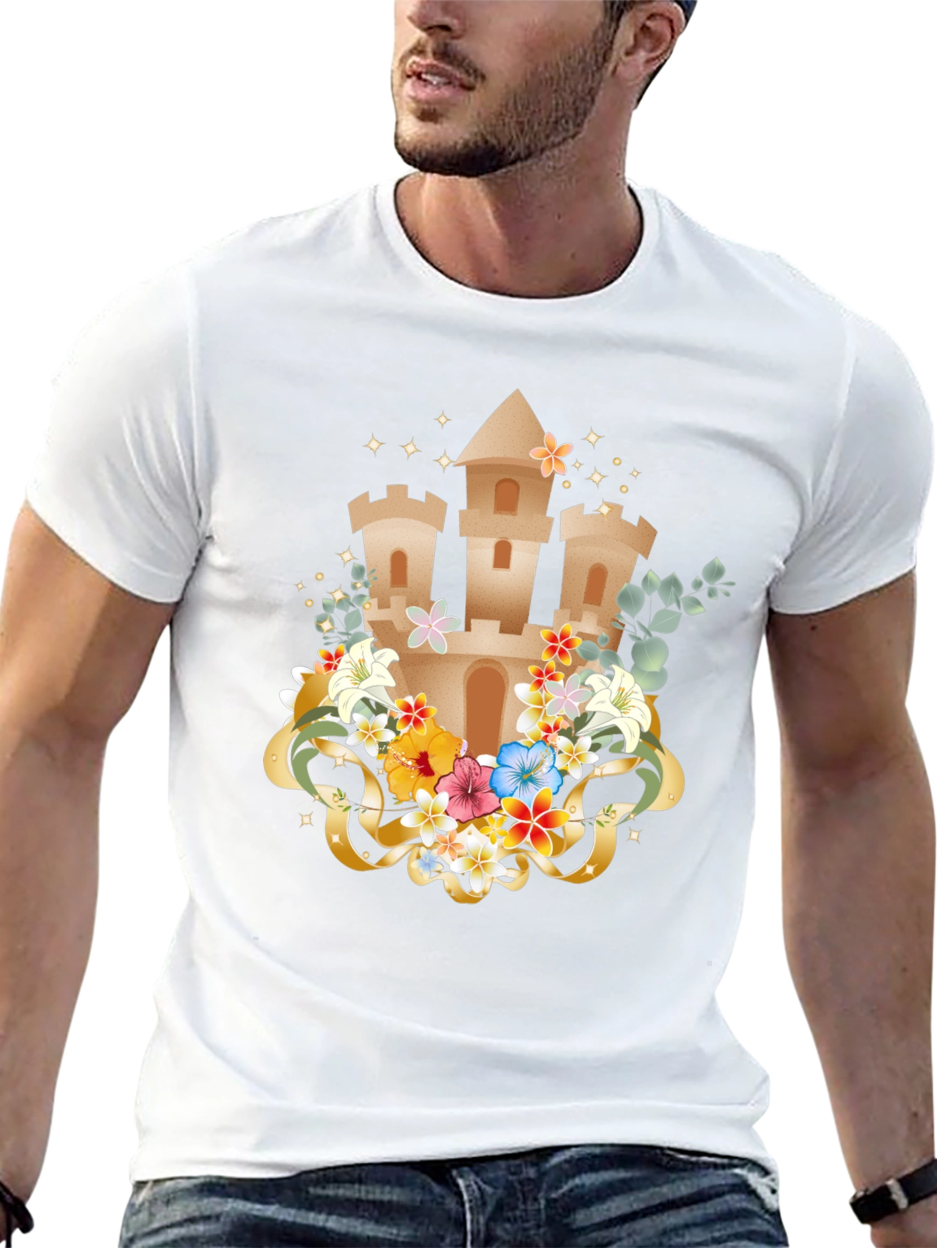 Floral Sandcastle Graphic Tee