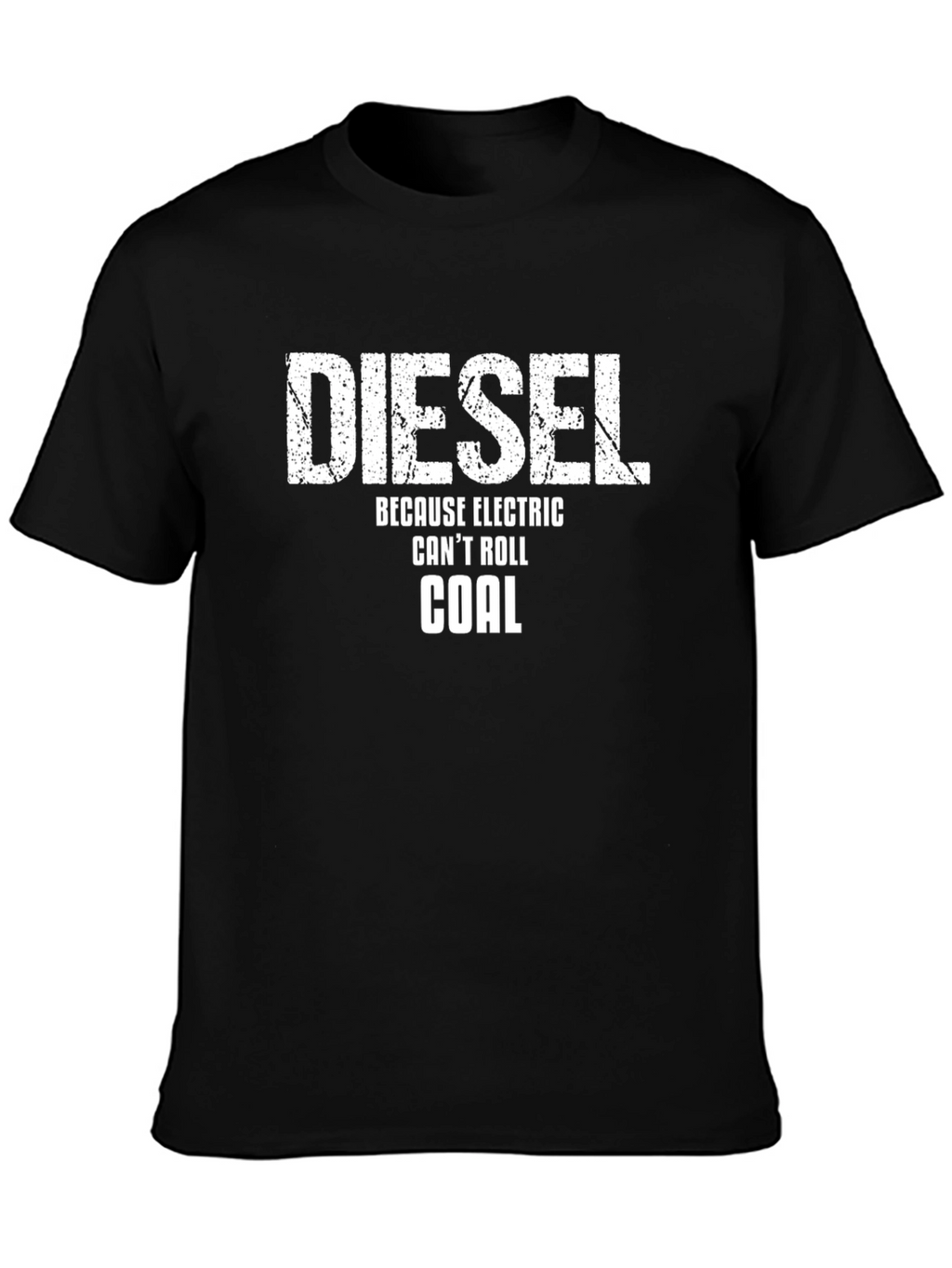 Diesel Because Electric Cant Roll Coal Black T-Shirt
