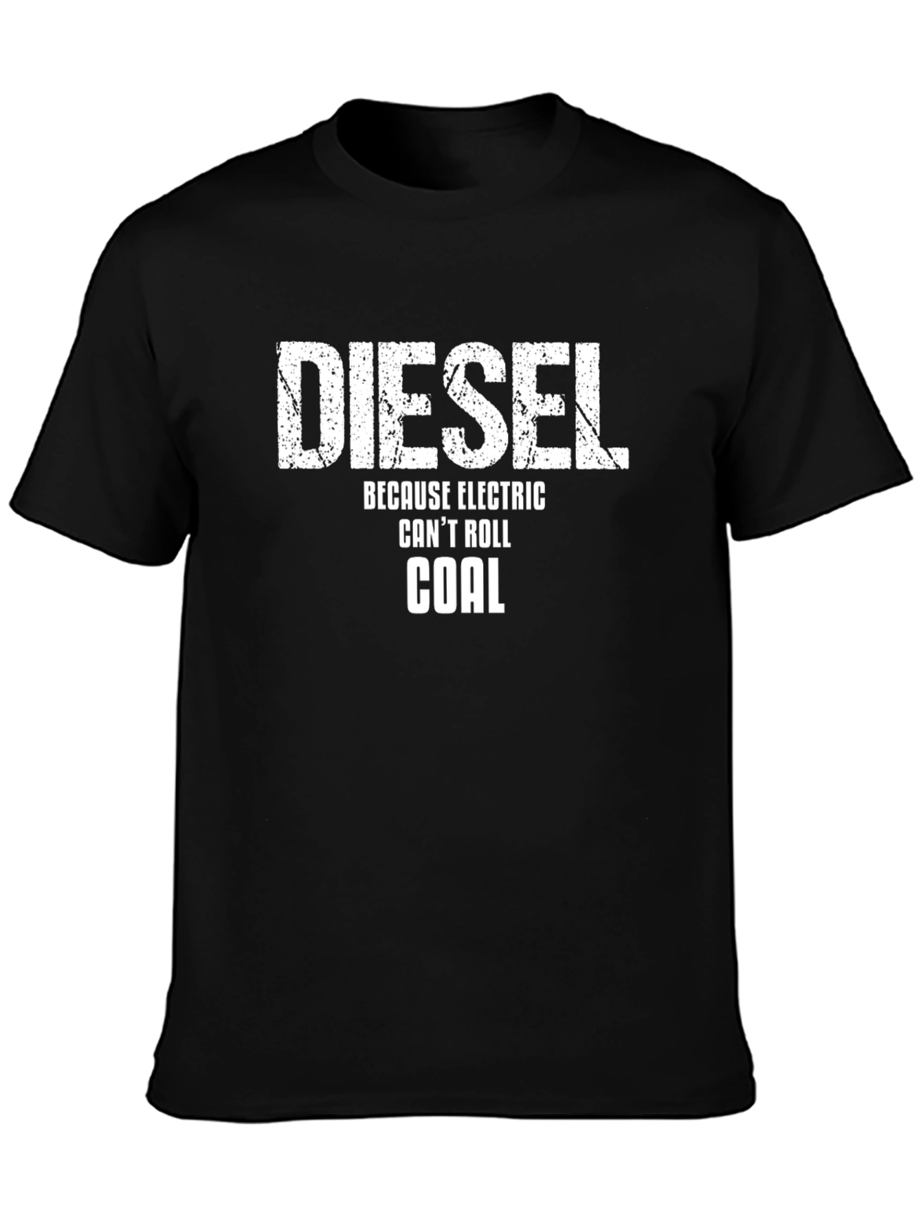 Diesel Because Electric Cant Roll Coal Black T-Shirt