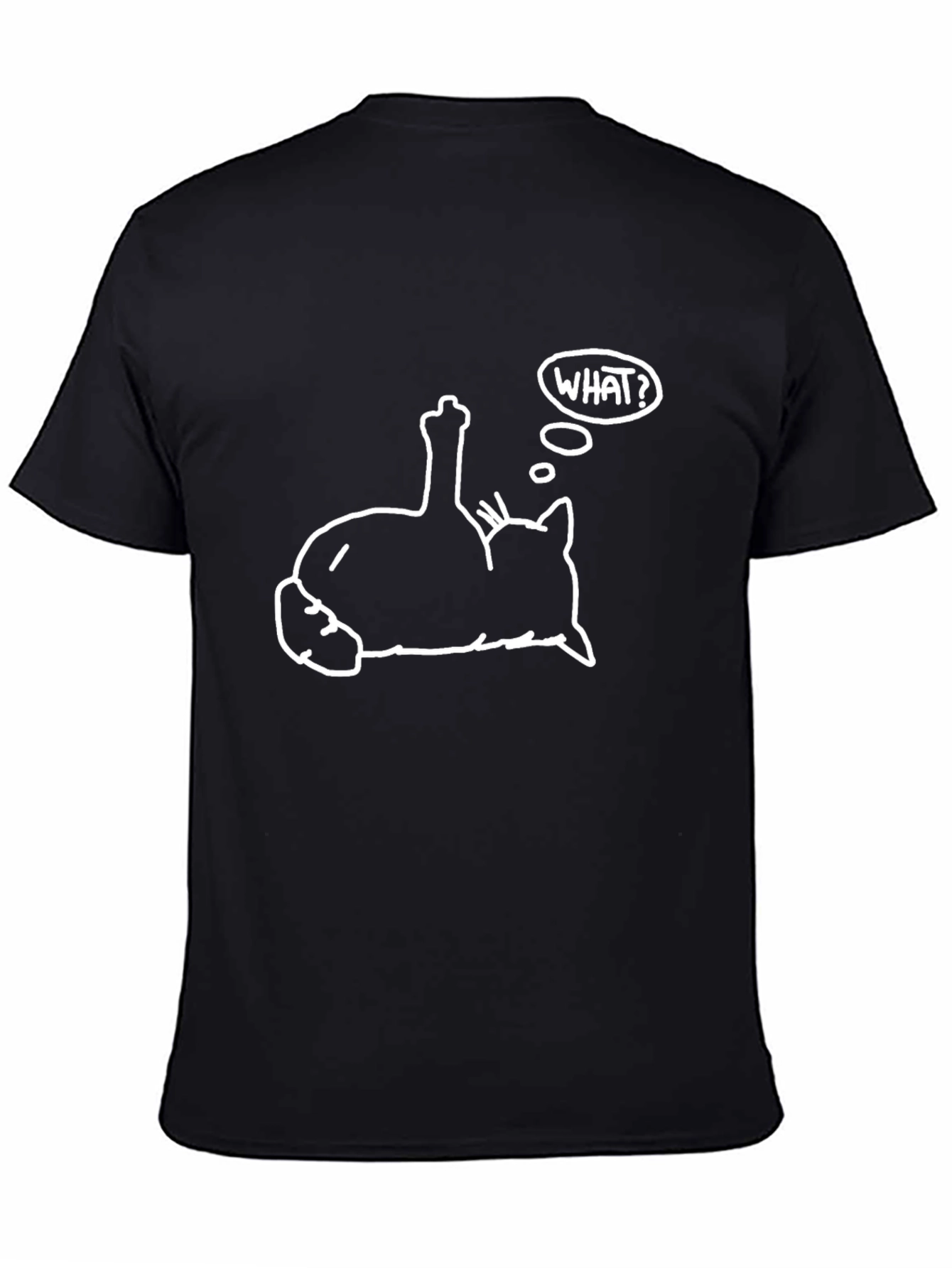 Funny Cat Middle Finger Graphic T-Shirt