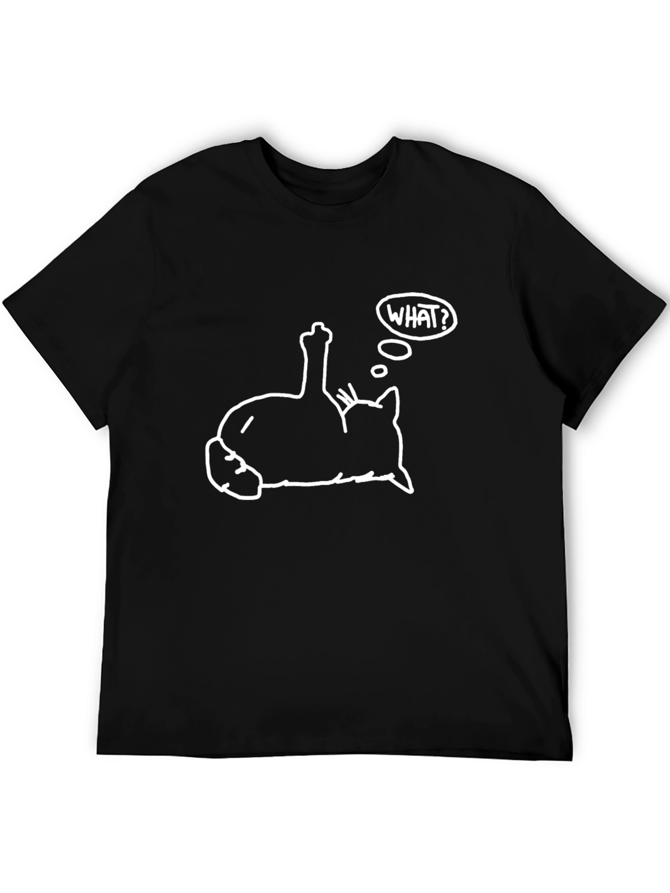 Funny Cat Middle Finger Graphic T-Shirt