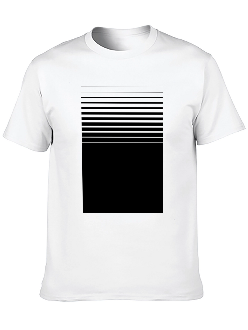 Modern Striped Graphic Black T-Shirt