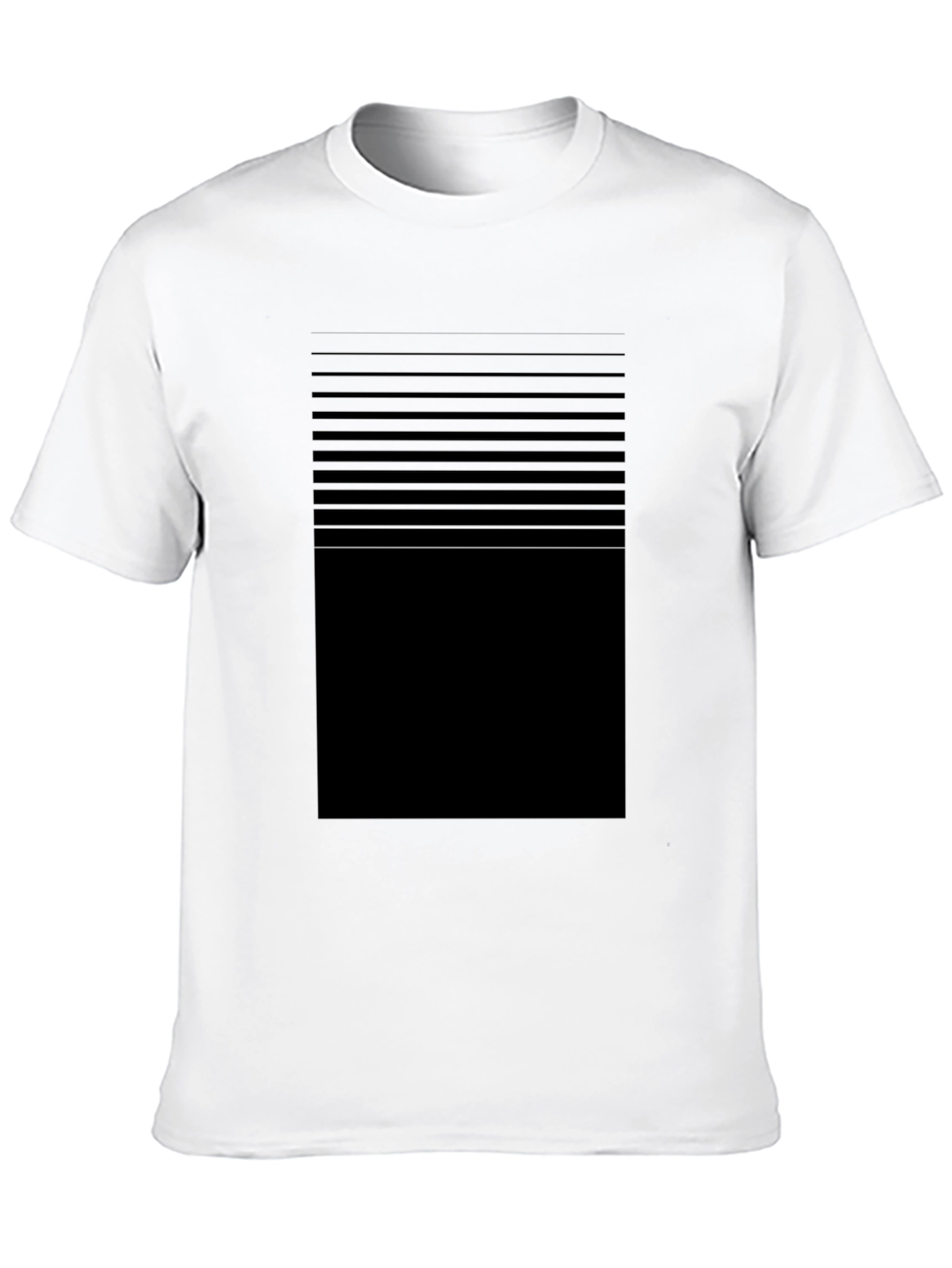 Modern Striped Graphic Black T-Shirt