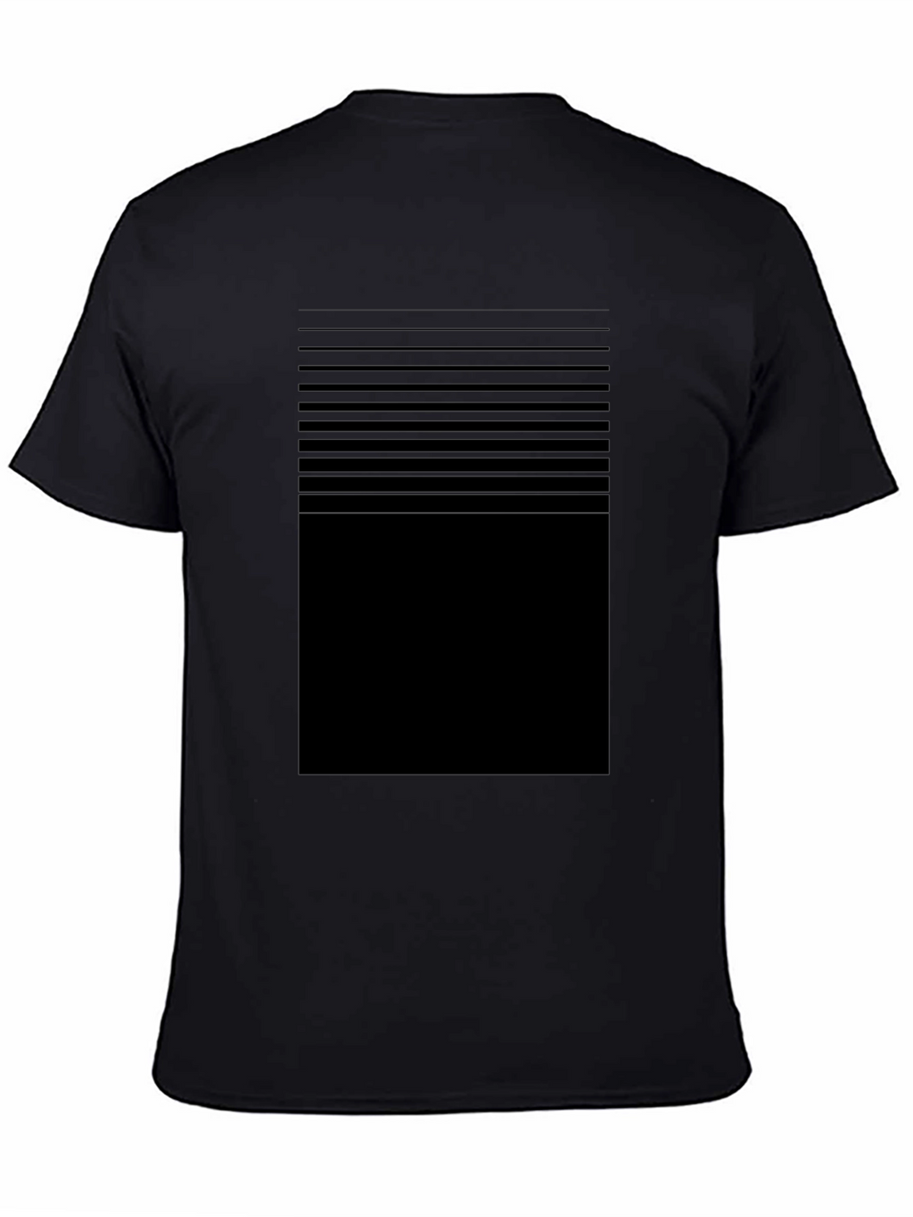 Modern Striped Graphic Black T-Shirt