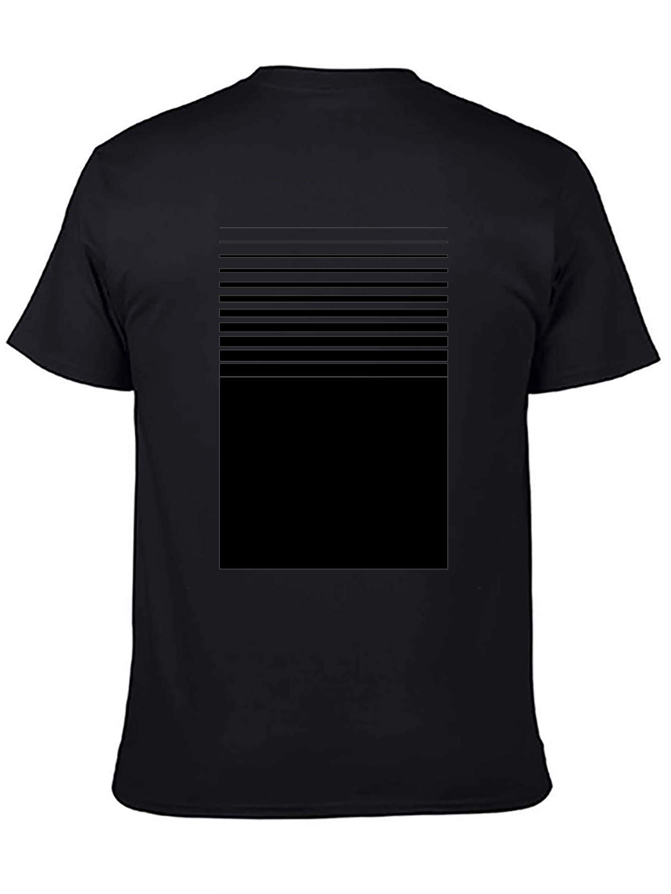 Modern Striped Graphic Black T-Shirt