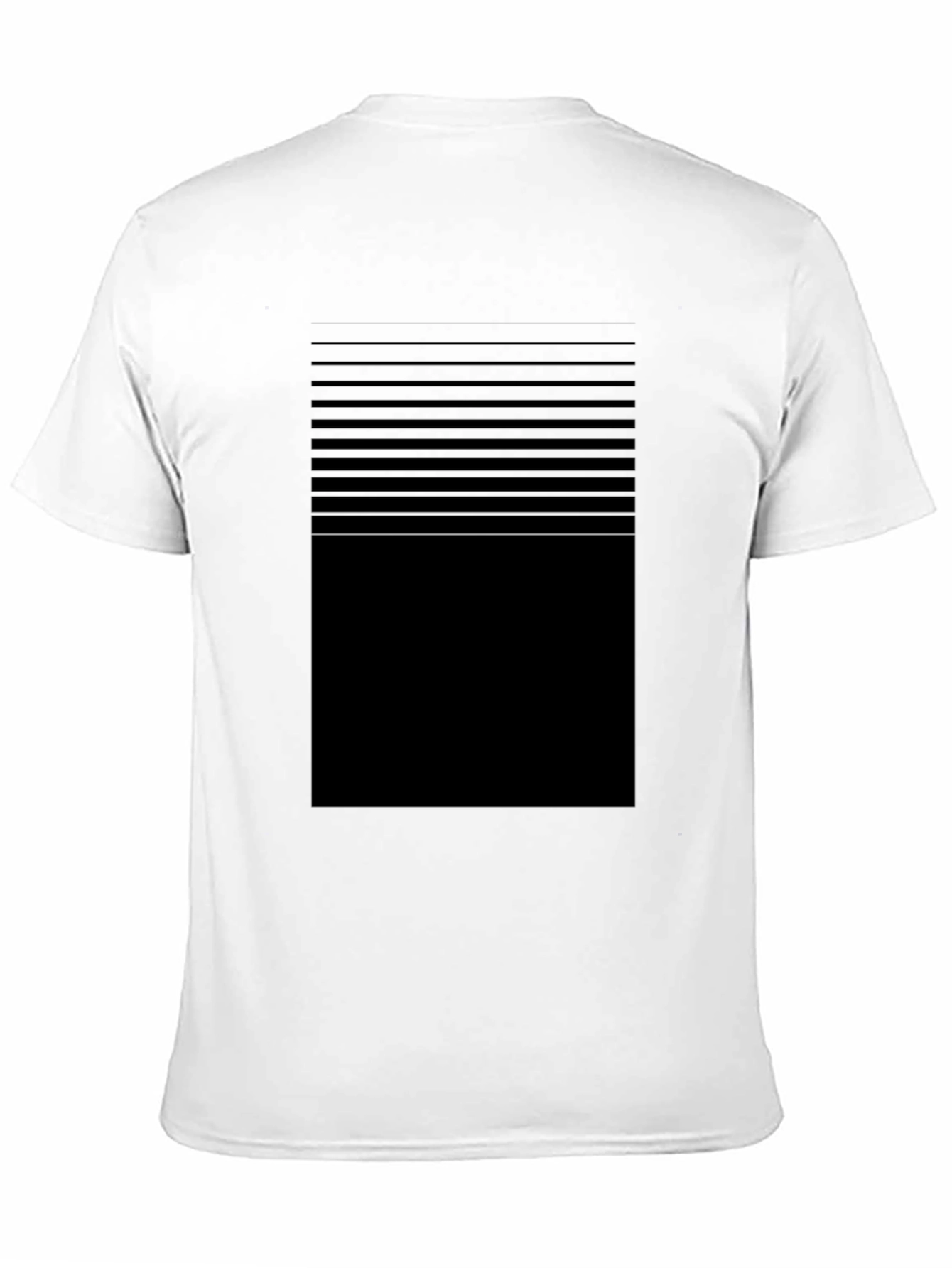 Modern Striped Graphic Black T-Shirt