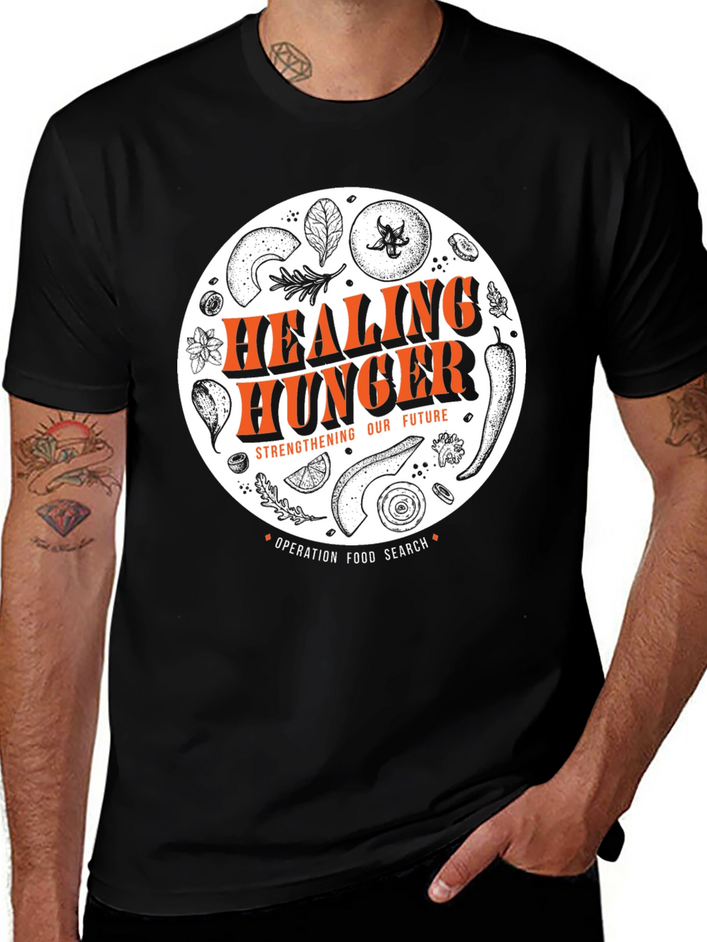 Healing Hunger Black Tee