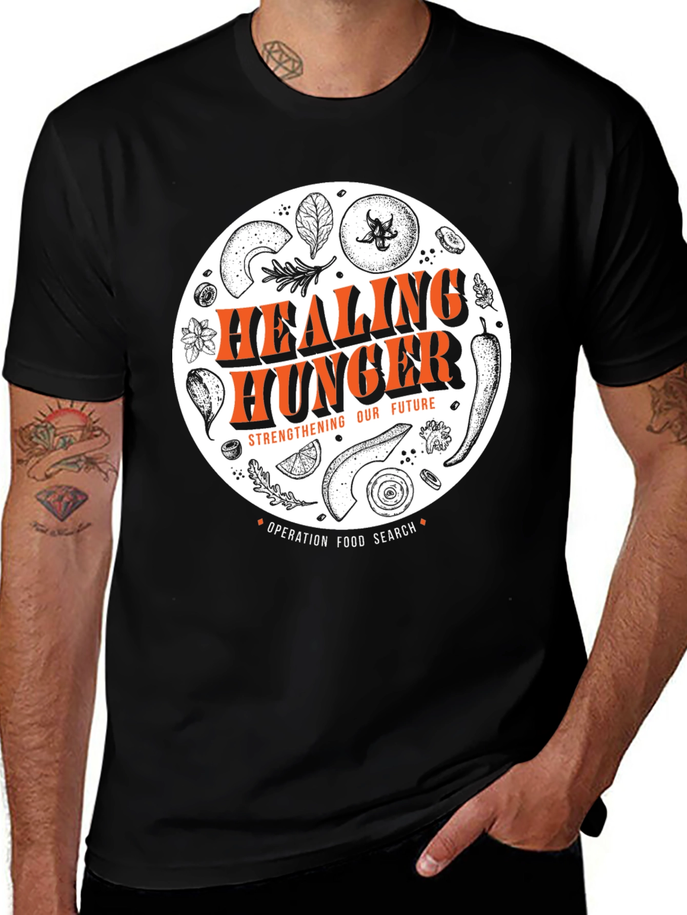 Healing Hunger Black Tee
