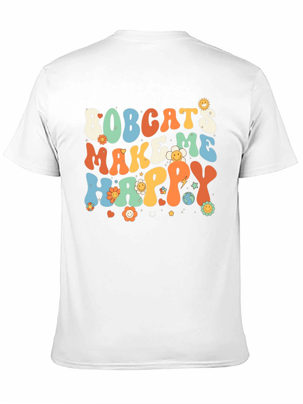Bobcats Make Me Happy Retro T-Shirt