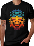Retro Lion Graphic Tee - Cool Summer Vibes