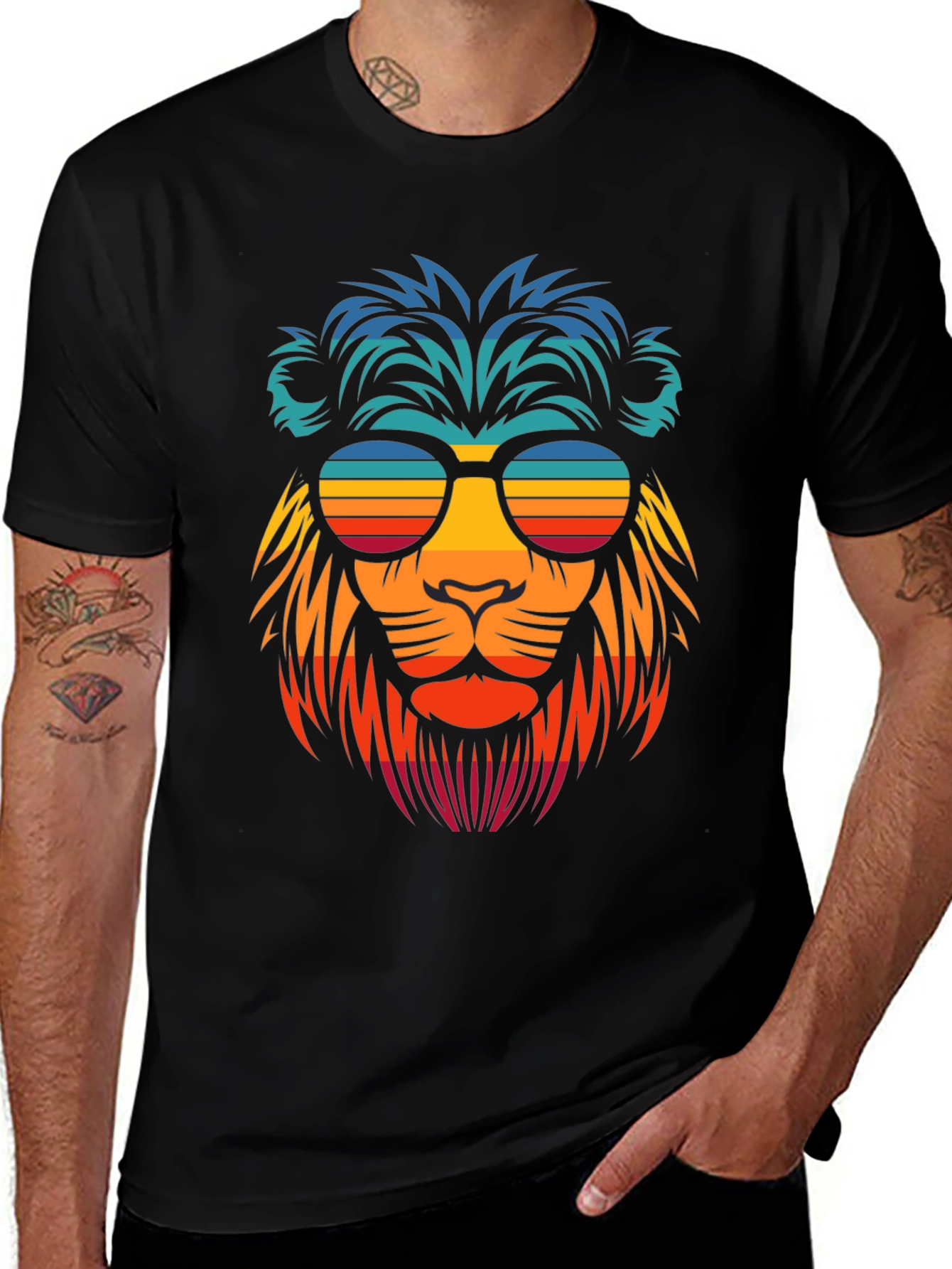 Retro Lion Graphic Tee - Cool Summer Vibes