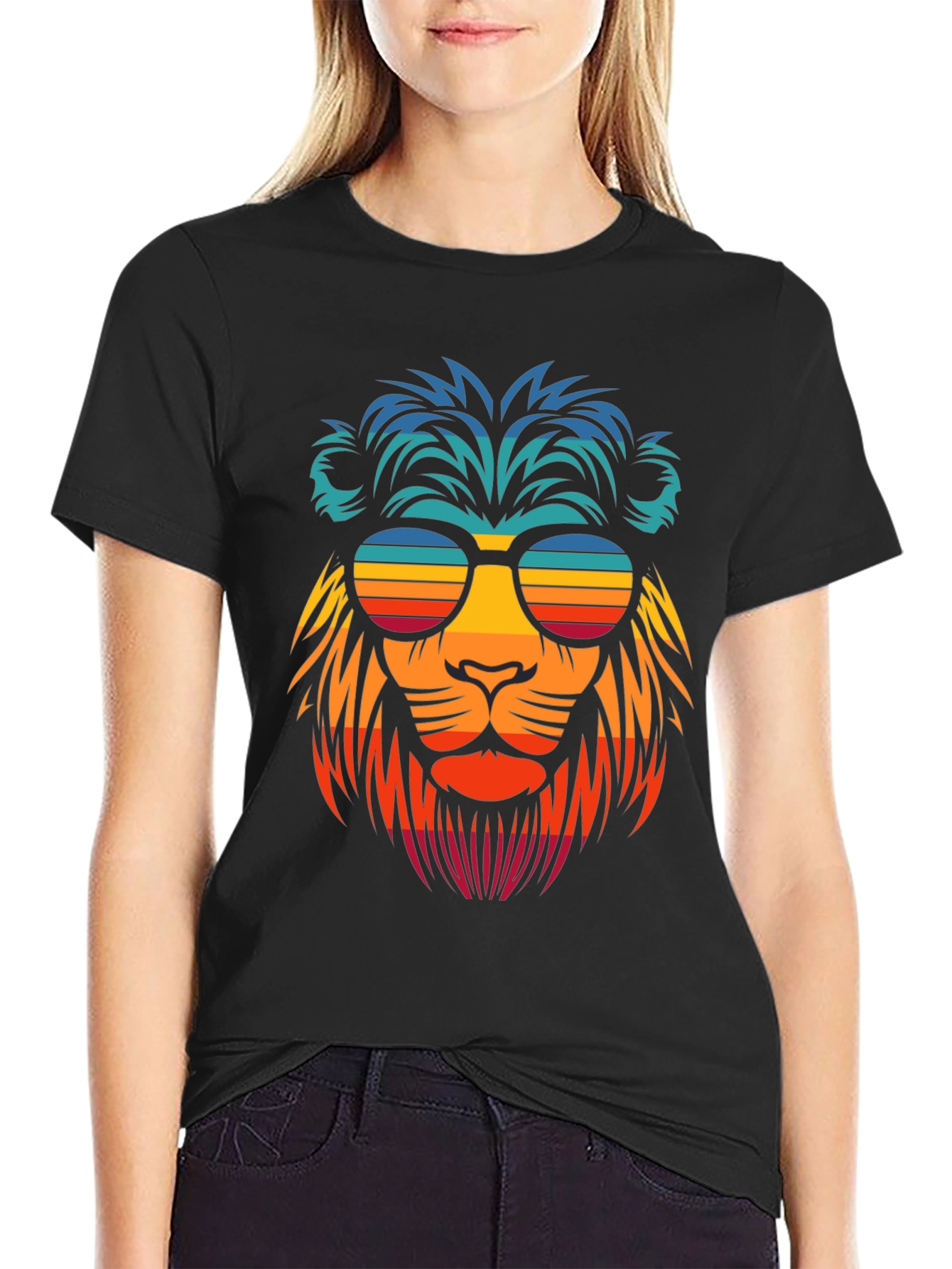 Retro Lion Graphic Tee - Cool Summer Vibes