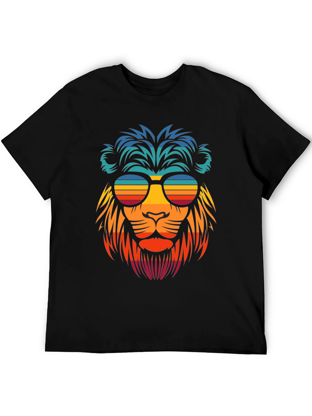 Retro Lion Graphic Tee - Cool Summer Vibes
