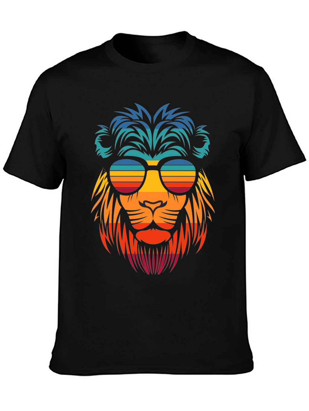 Retro Lion Graphic Tee - Cool Summer Vibes