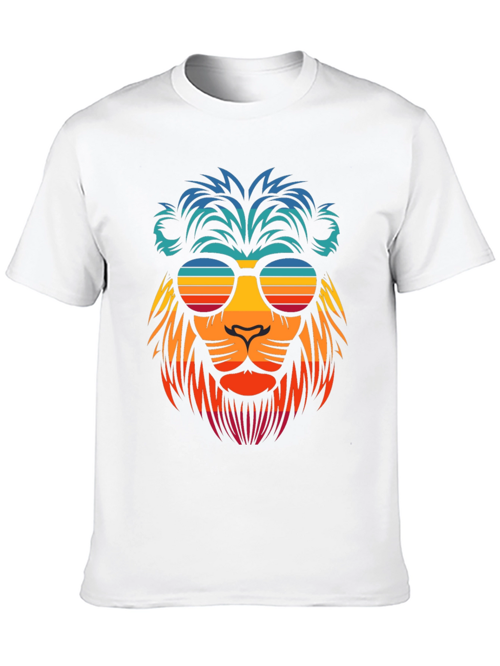 Retro Lion Graphic Tee - Cool Summer Vibes