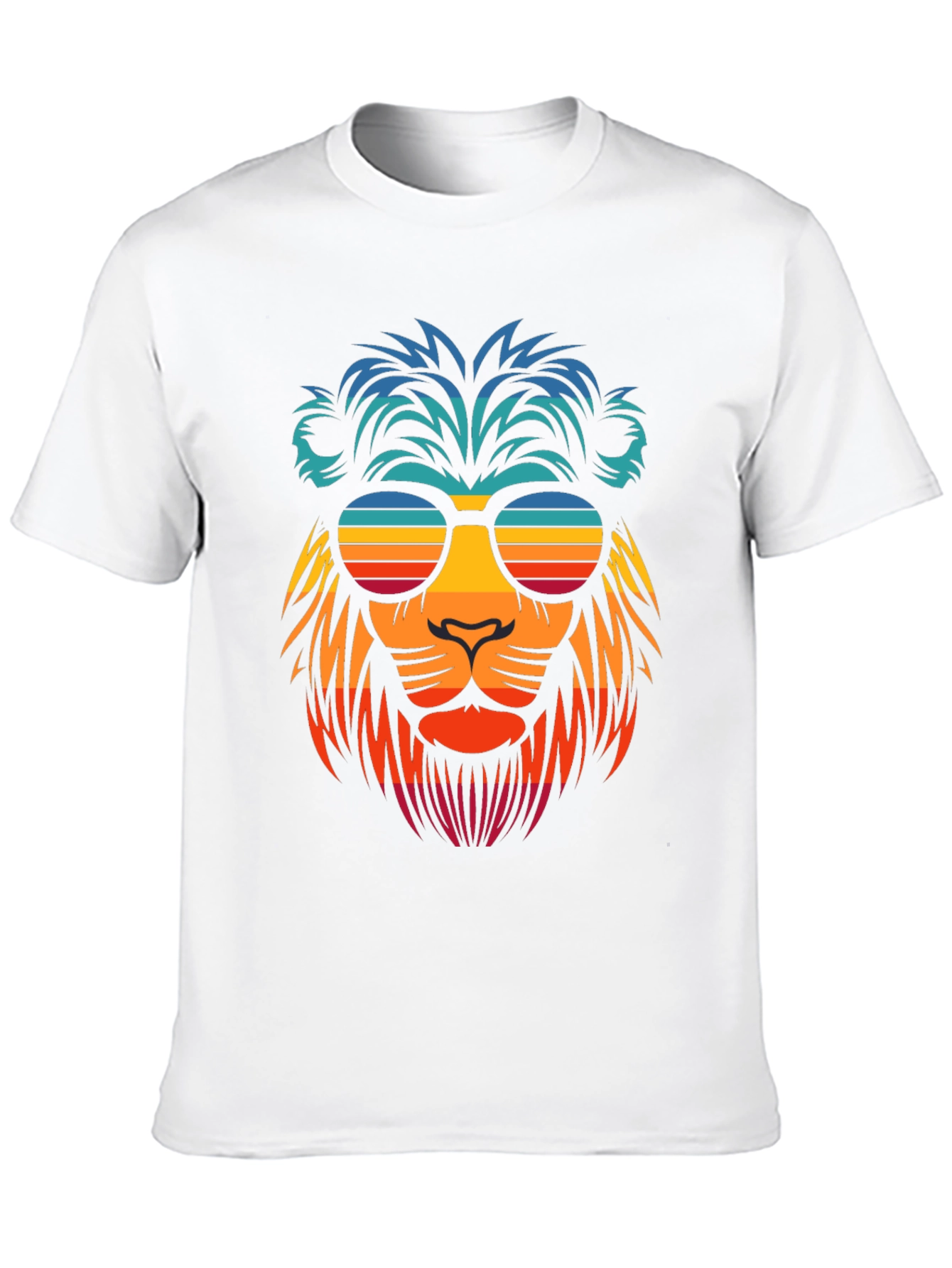 Retro Lion Graphic Tee - Cool Summer Vibes
