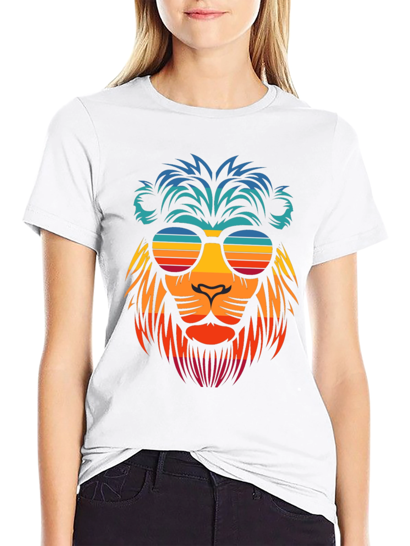 Retro Lion Graphic Tee - Cool Summer Vibes